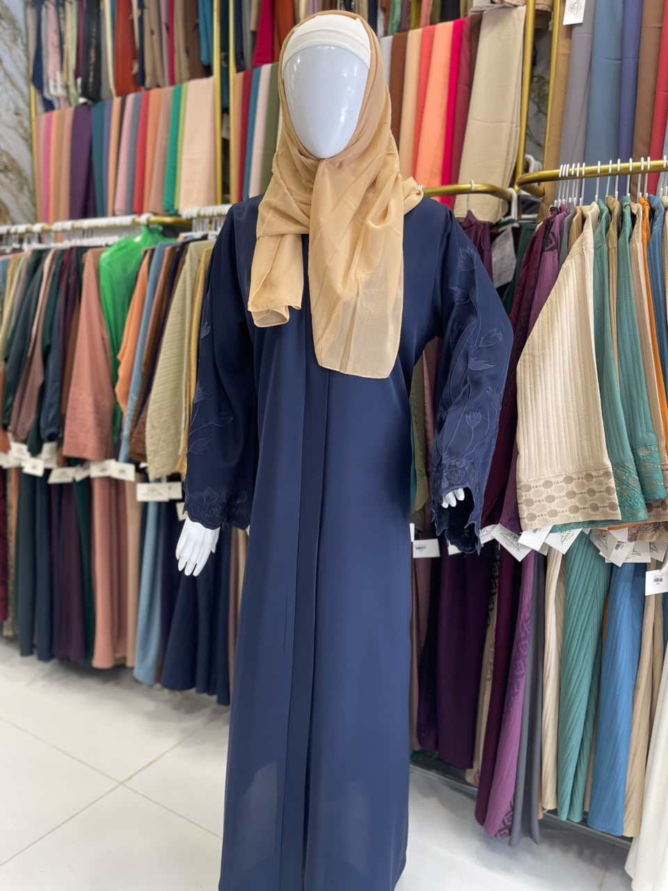 FRONT OPEN NIDA SLEEVES CUTWORK ABAYA