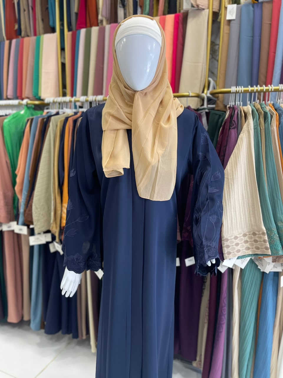 FRONT OPEN NIDA SLEEVES CUTWORK ABAYA