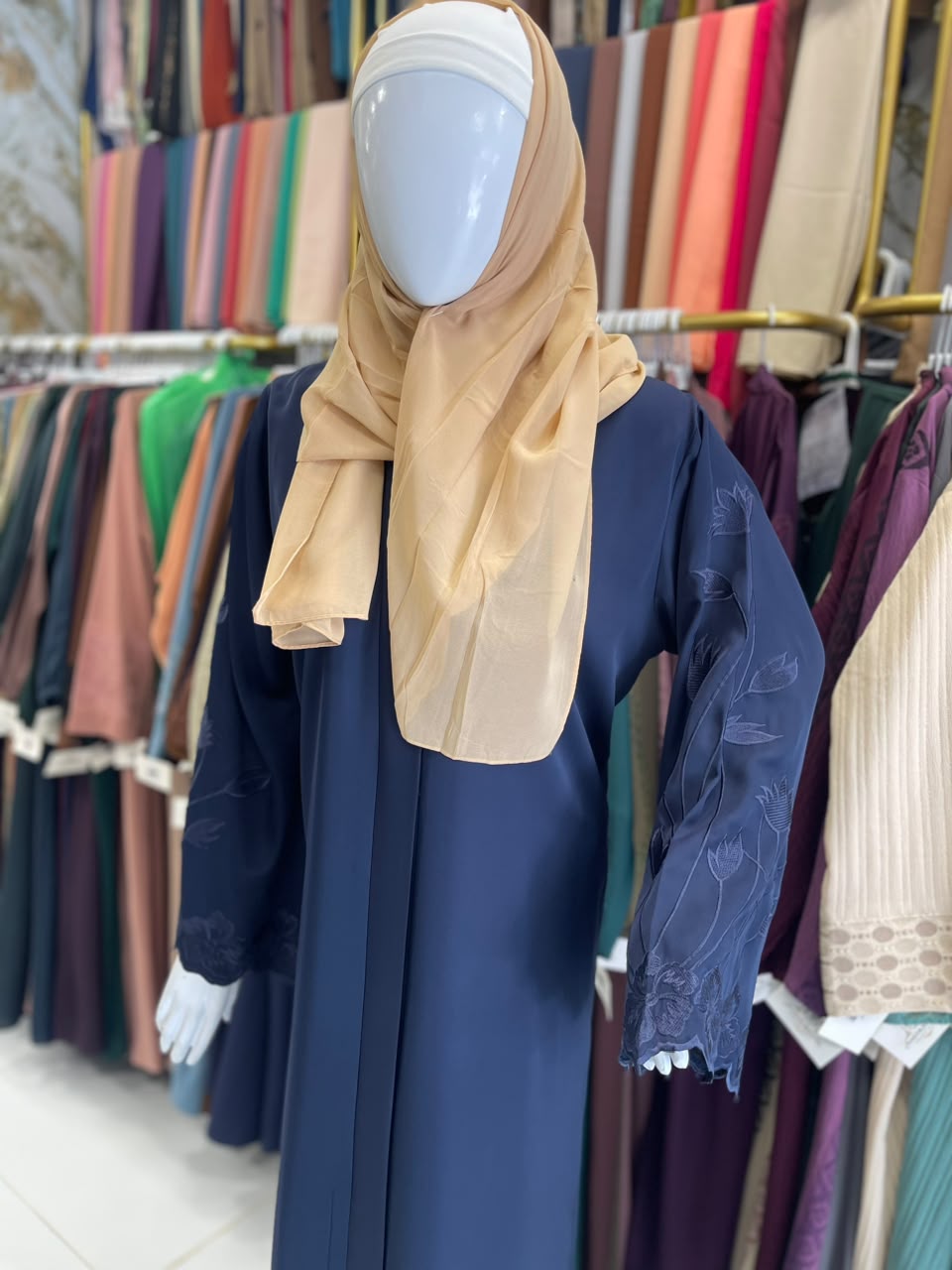 FRONT OPEN NIDA SLEEVES CUTWORK ABAYA