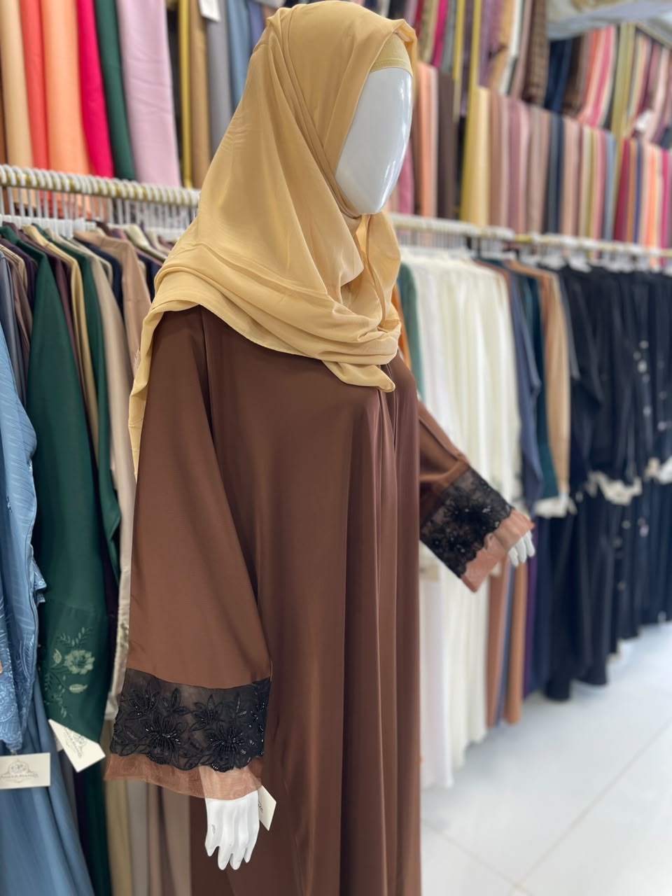 FRONT OPEN HAREER CUFF HANDWORK ABAYA
