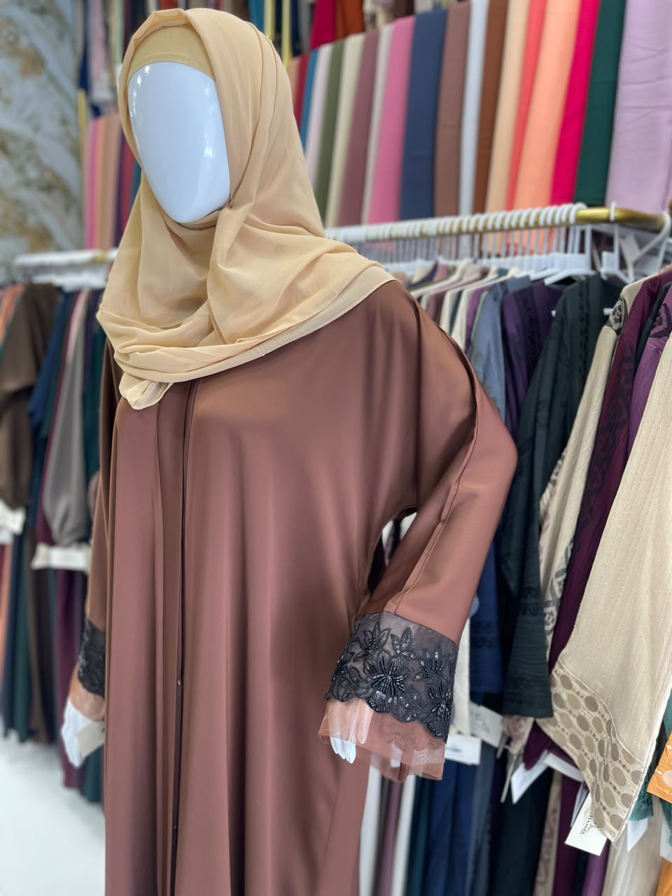 FRONT OPEN HAREER CUFF HANDWORK ABAYA