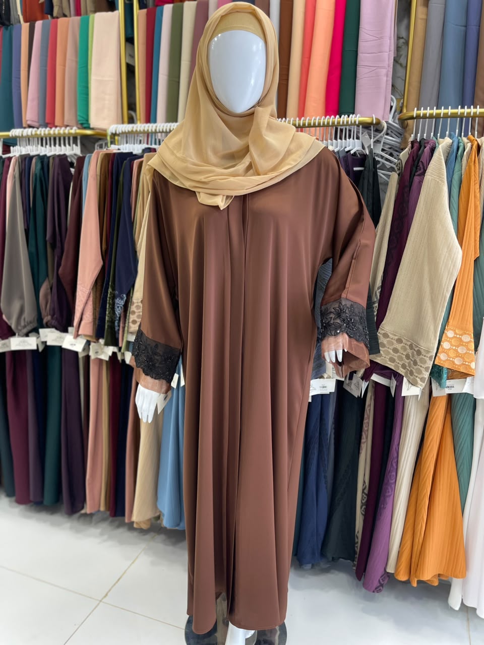 FRONT OPEN HAREER CUFF HANDWORK ABAYA