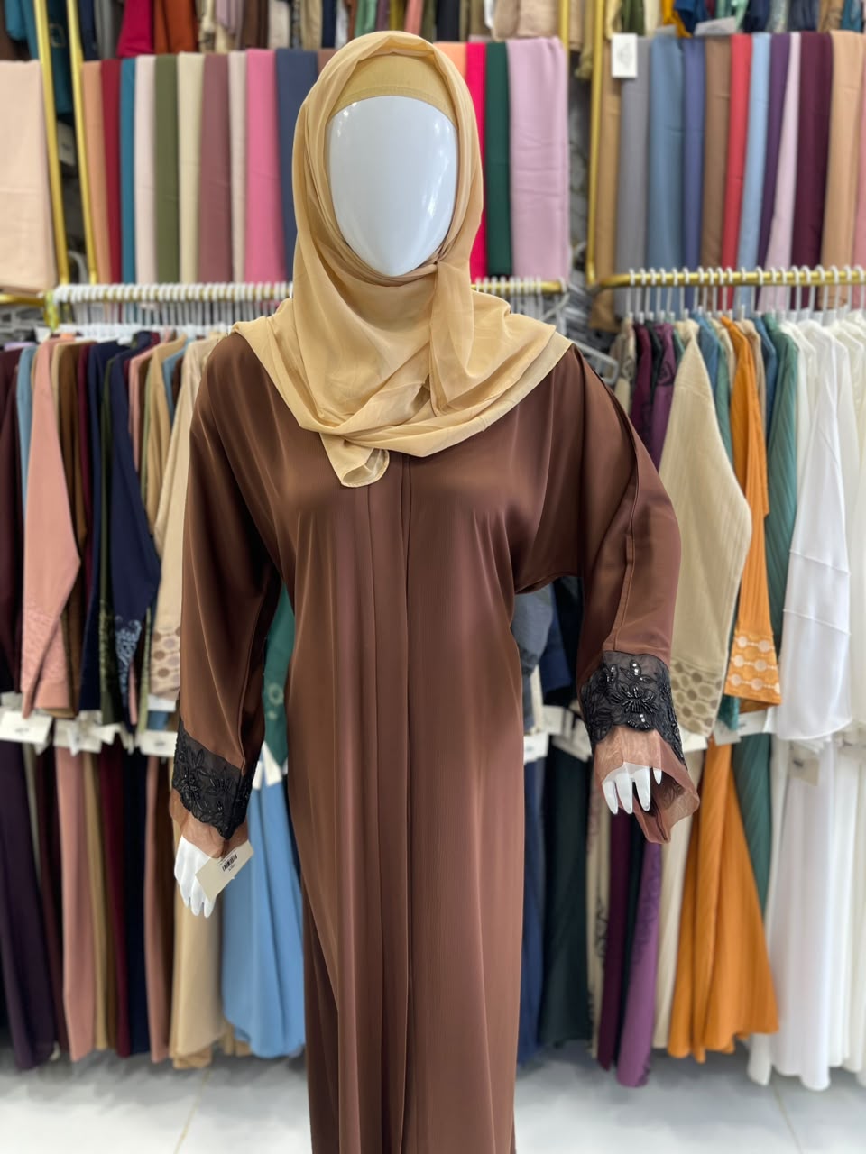 FRONT OPEN HAREER CUFF HANDWORK ABAYA