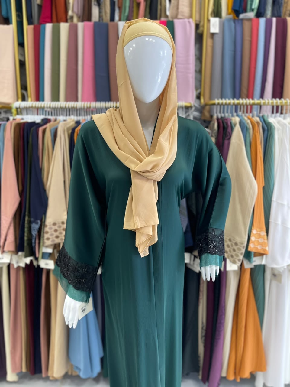 FRONT OPEN HAREER CUFF HANDWORK ABAYA