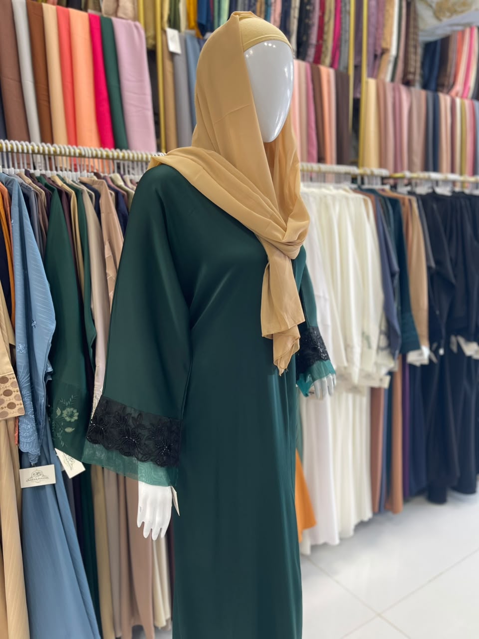 FRONT OPEN HAREER CUFF HANDWORK ABAYA