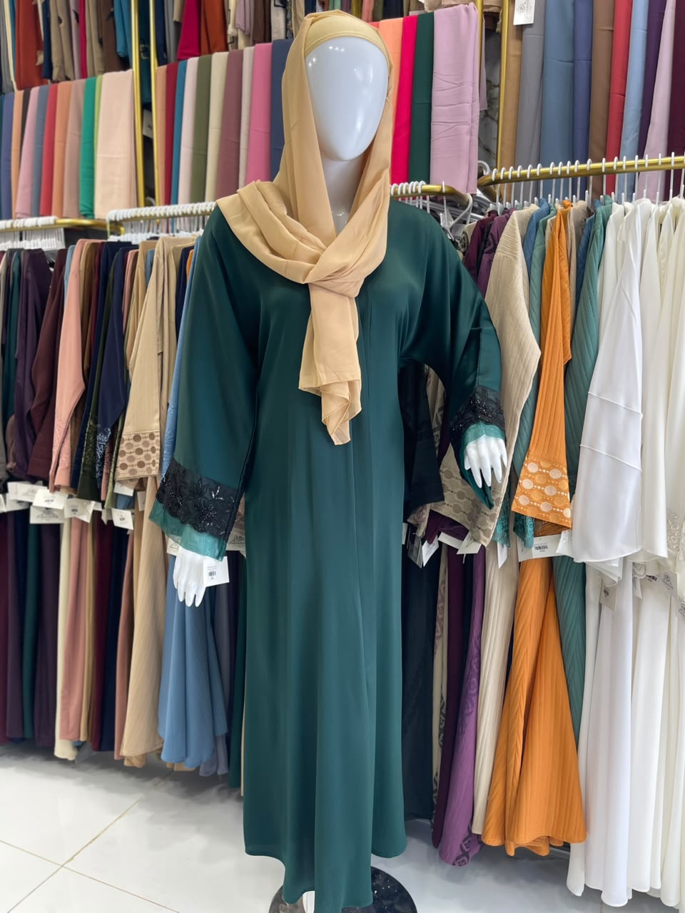 FRONT OPEN HAREER CUFF HANDWORK ABAYA