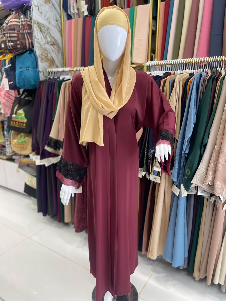 FRONT OPEN HAREER CUFF HANDWORK ABAYA