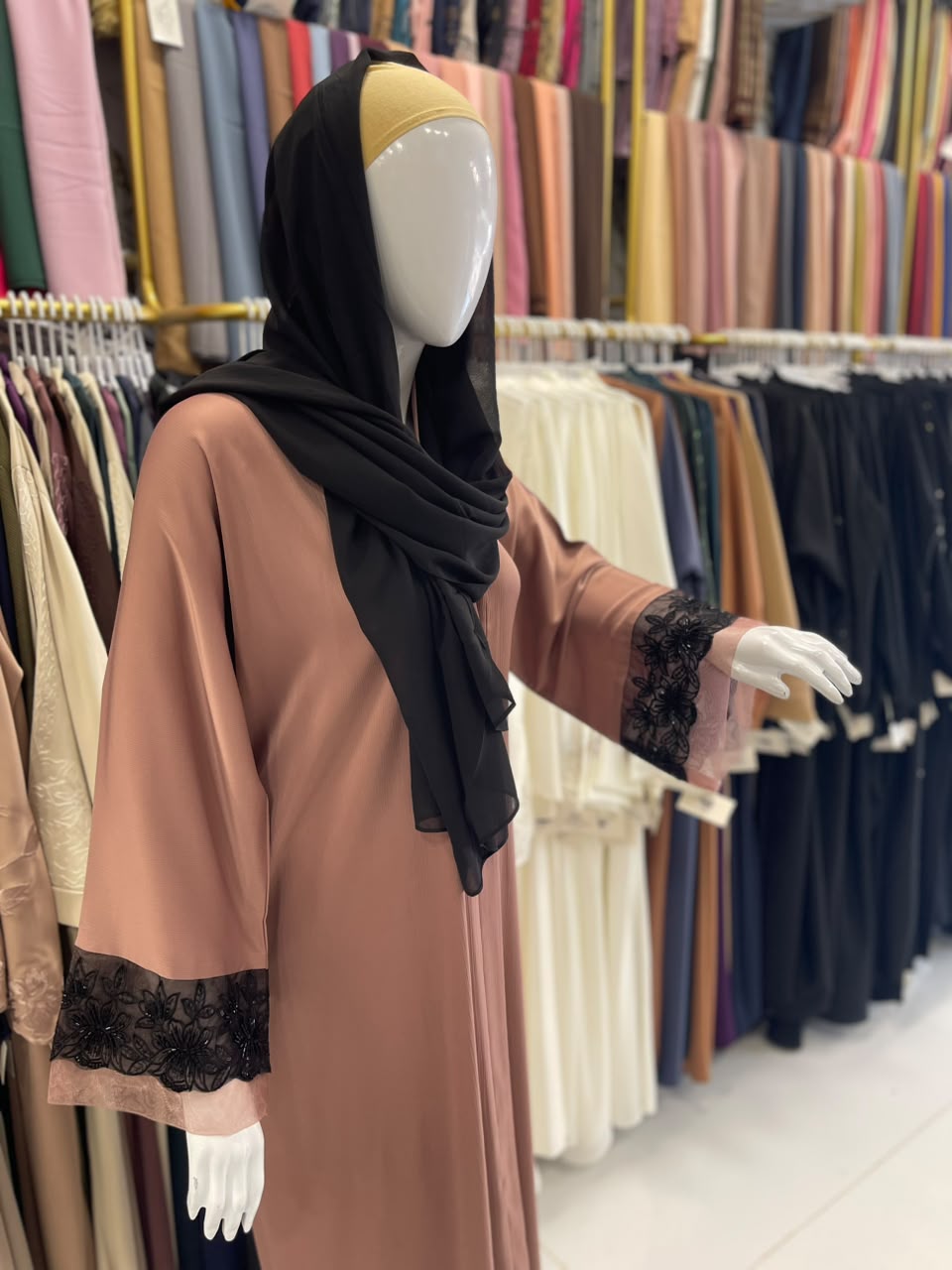 FRONT OPEN HAREER CUFF HANDWORK ABAYA
