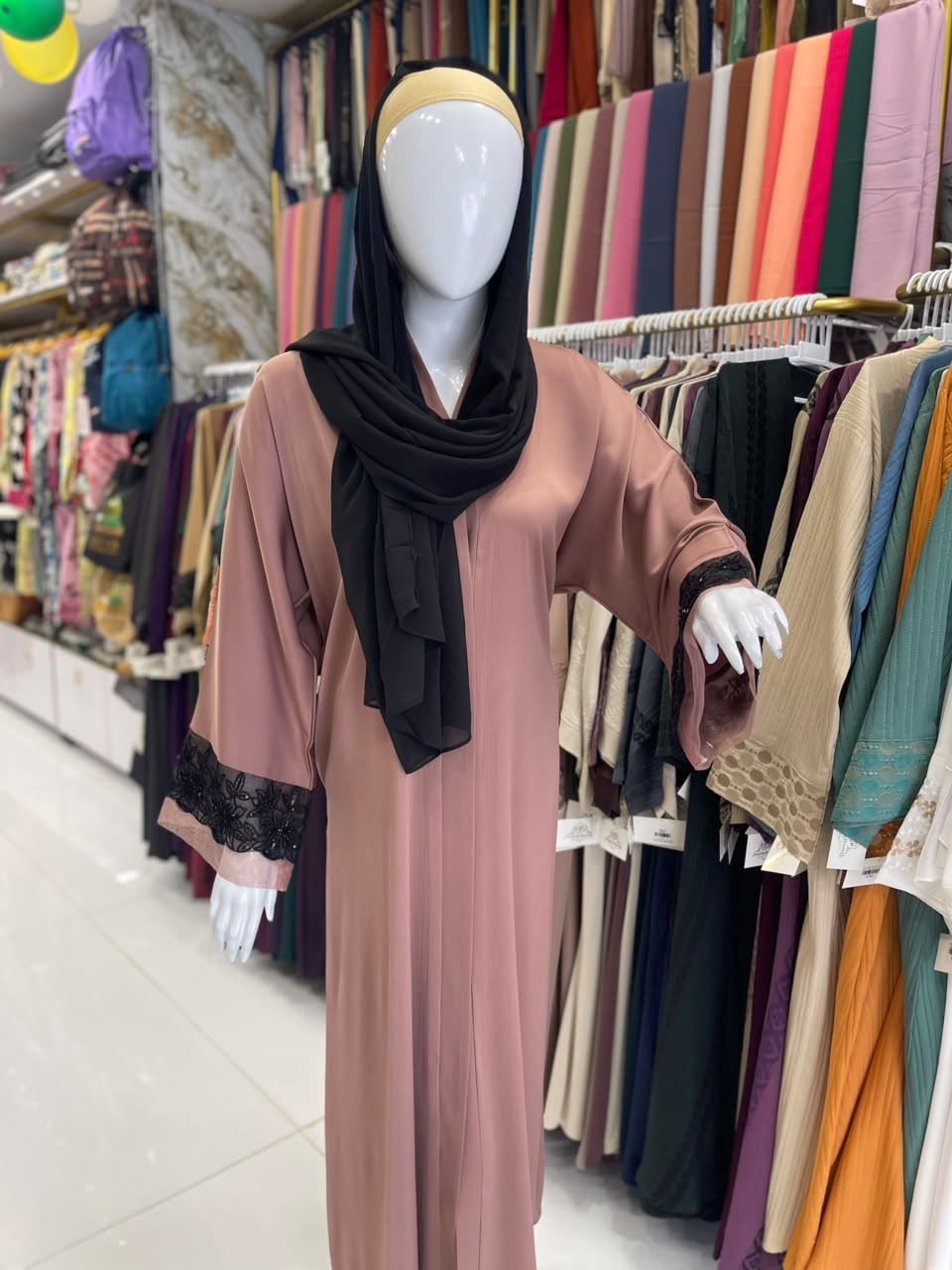 FRONT OPEN HAREER CUFF HANDWORK ABAYA