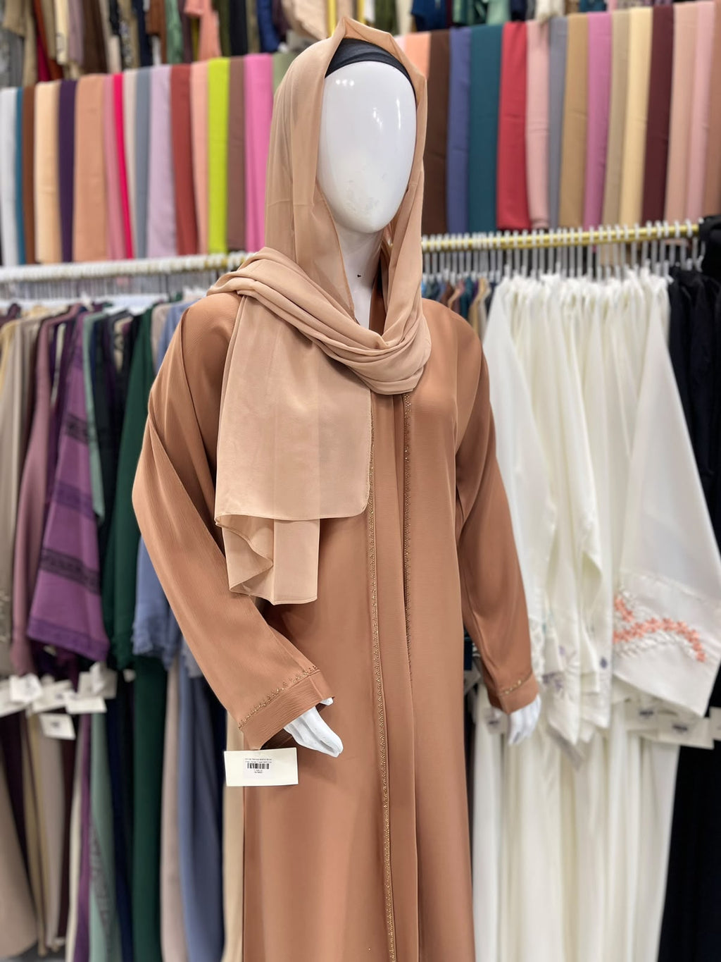 FRONT OPEN ABAYA WITH DMC STONE WORK