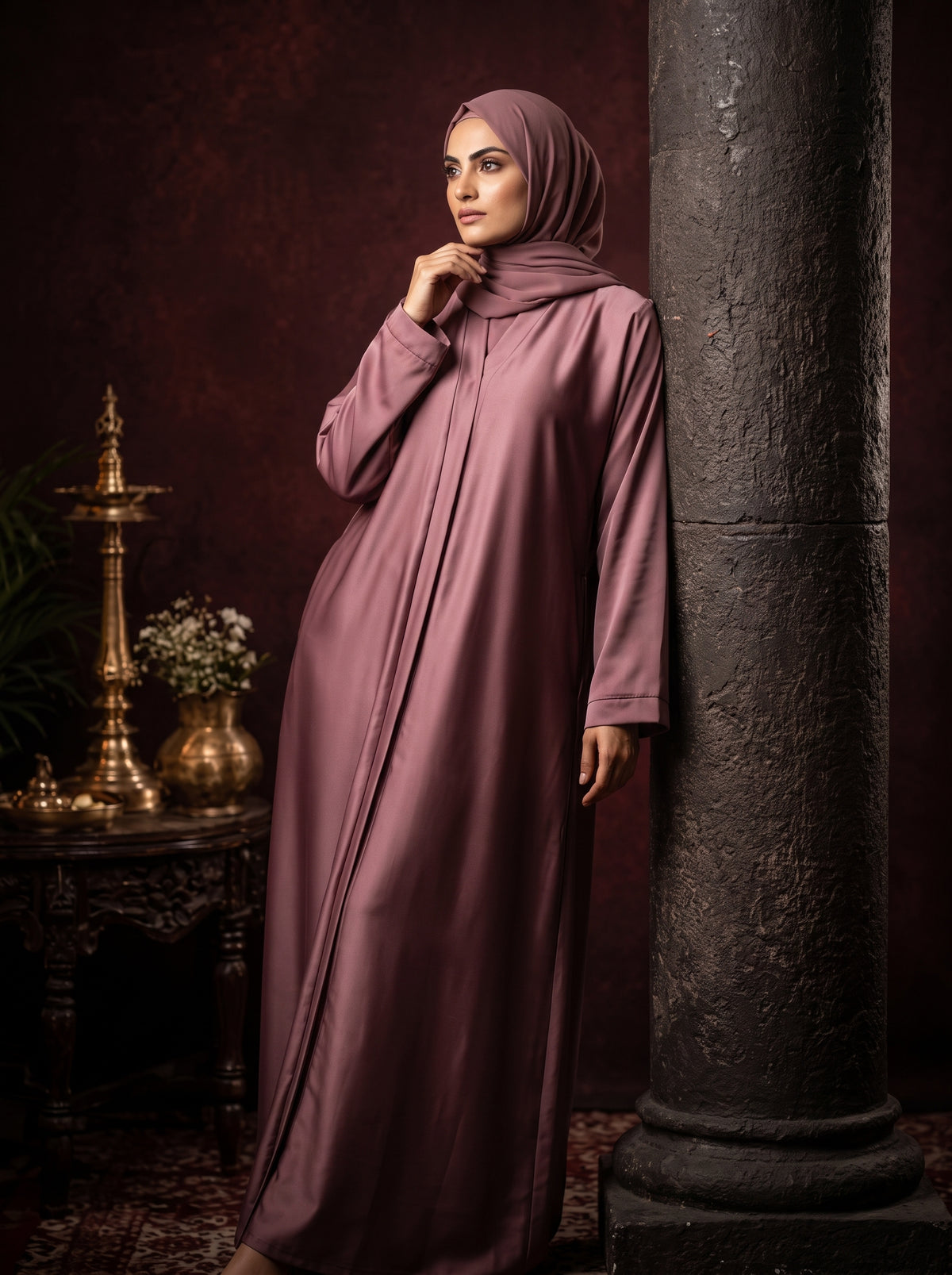 FRONT OPEN PLAIN HAREER ABAYA