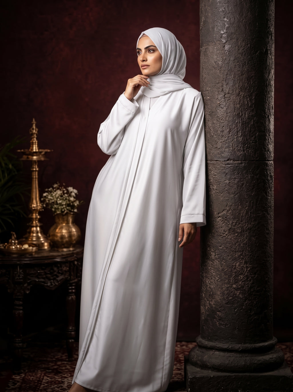 FRONT OPEN PLAIN HAREER ABAYA
