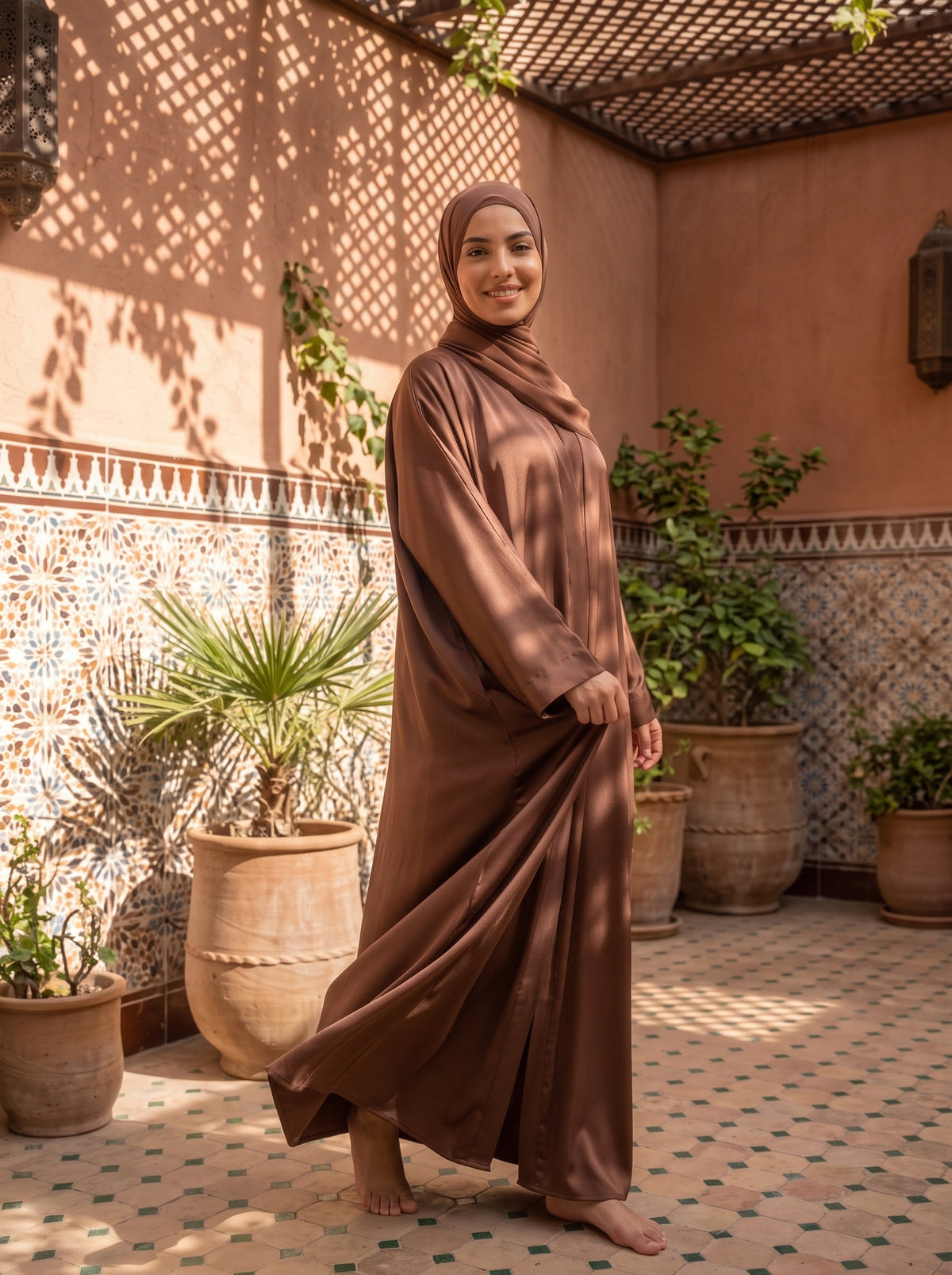 FRONT OPEN PLAIN HAREER ABAYA
