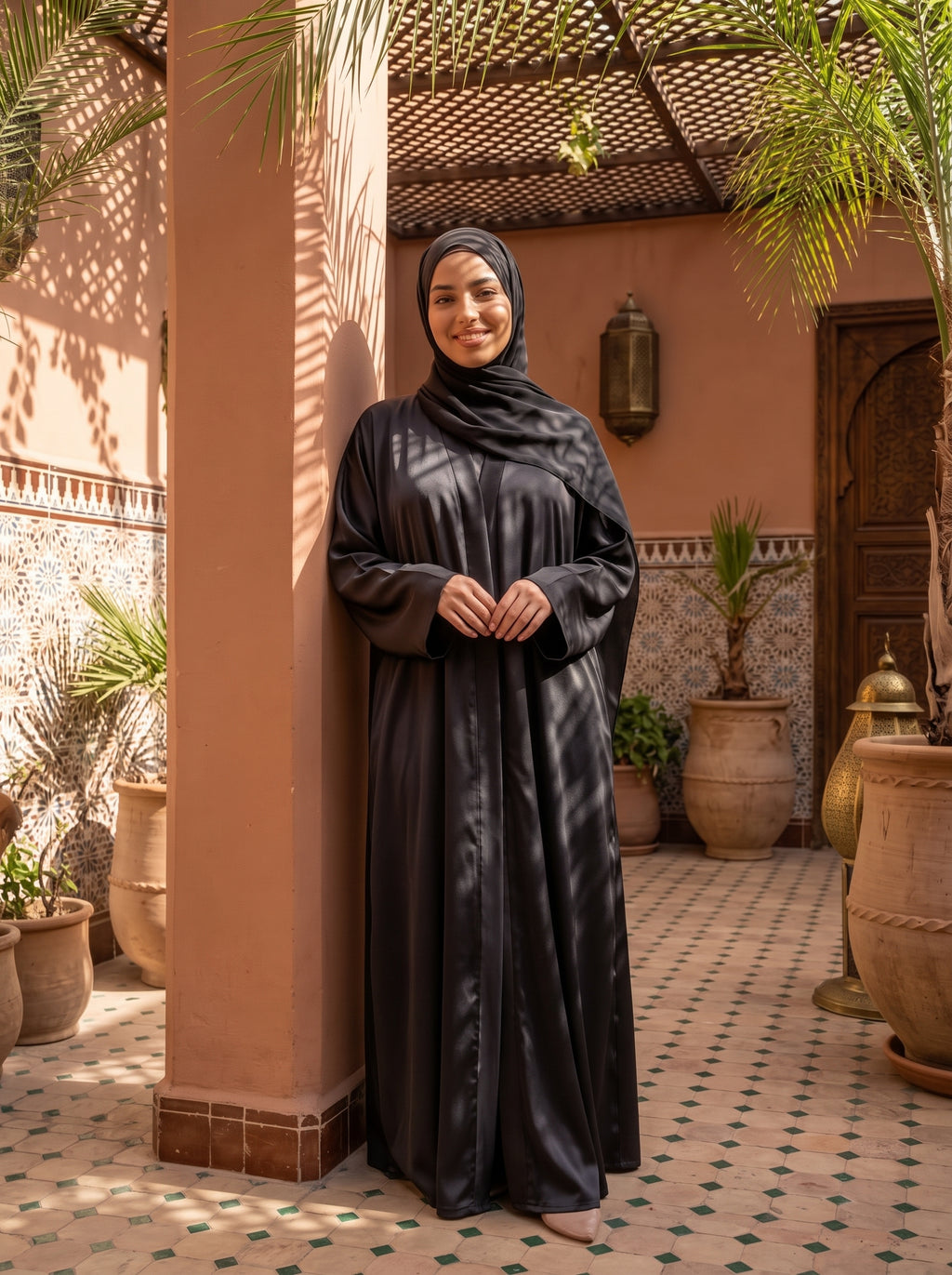 FRONT OPEN PLAIN HAREER ABAYA