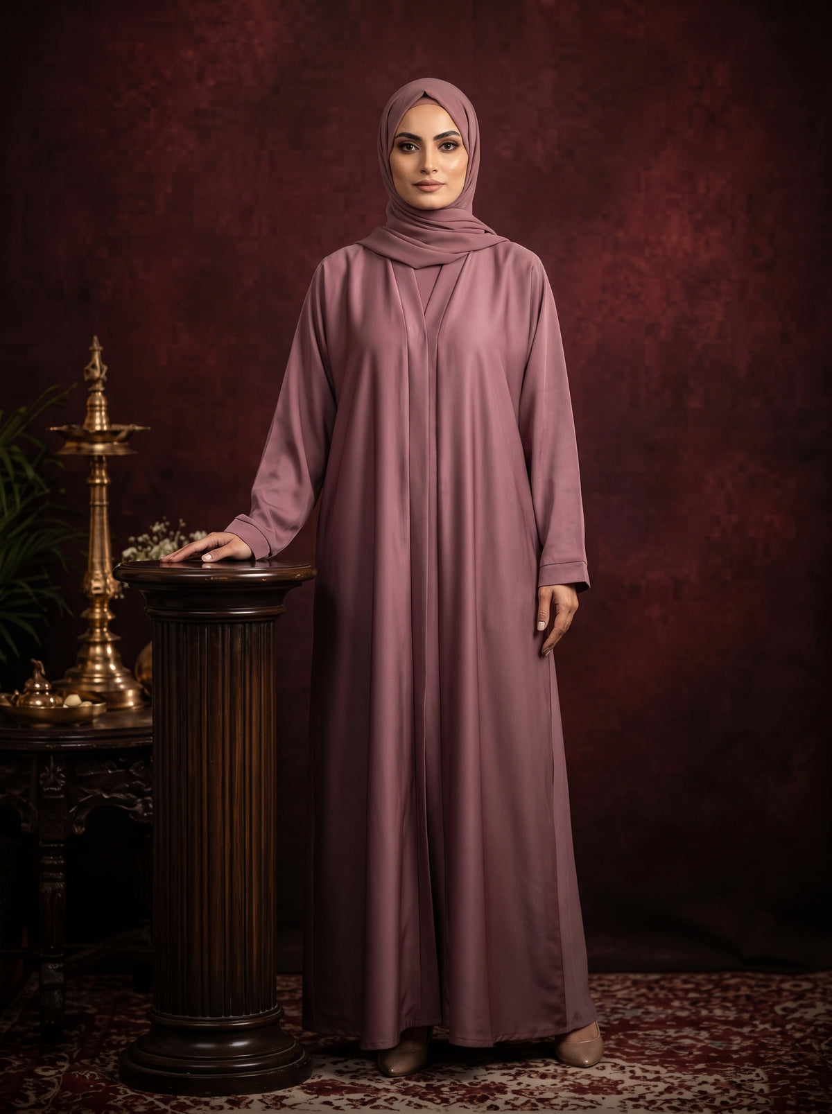FRONT OPEN PLAIN HAREER ABAYA