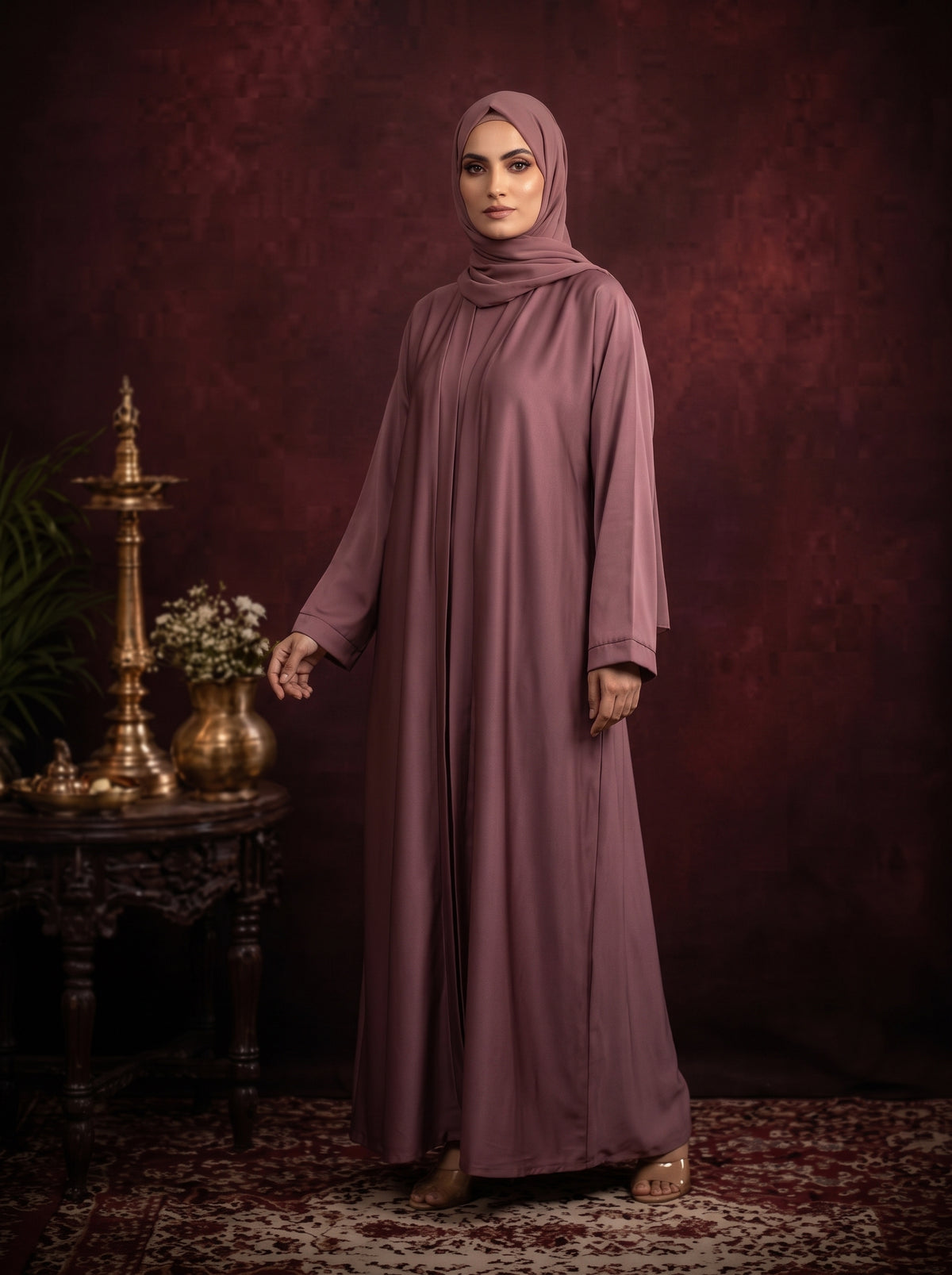 FRONT OPEN PLAIN HAREER ABAYA