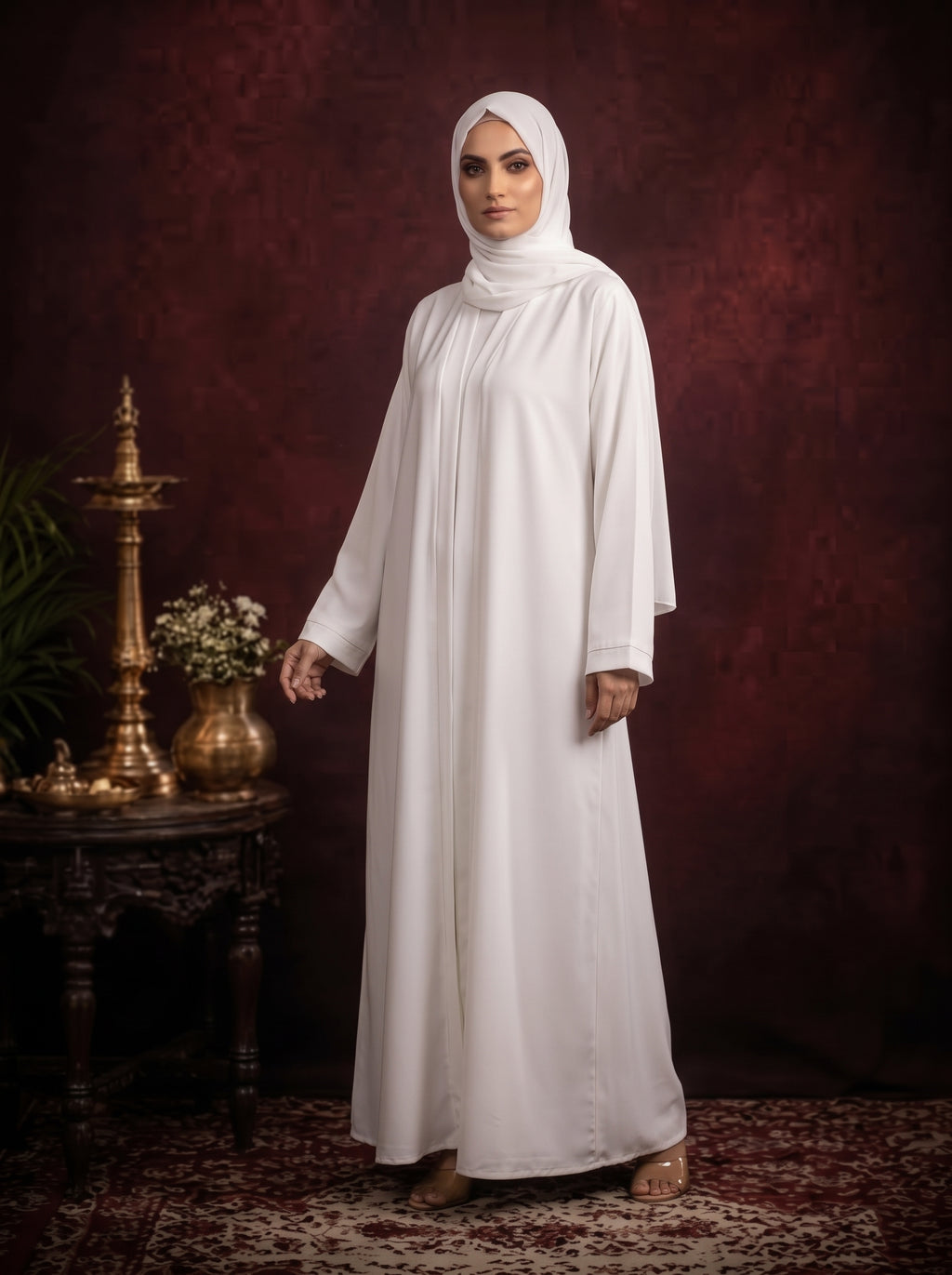 FRONT OPEN PLAIN HAREER ABAYA