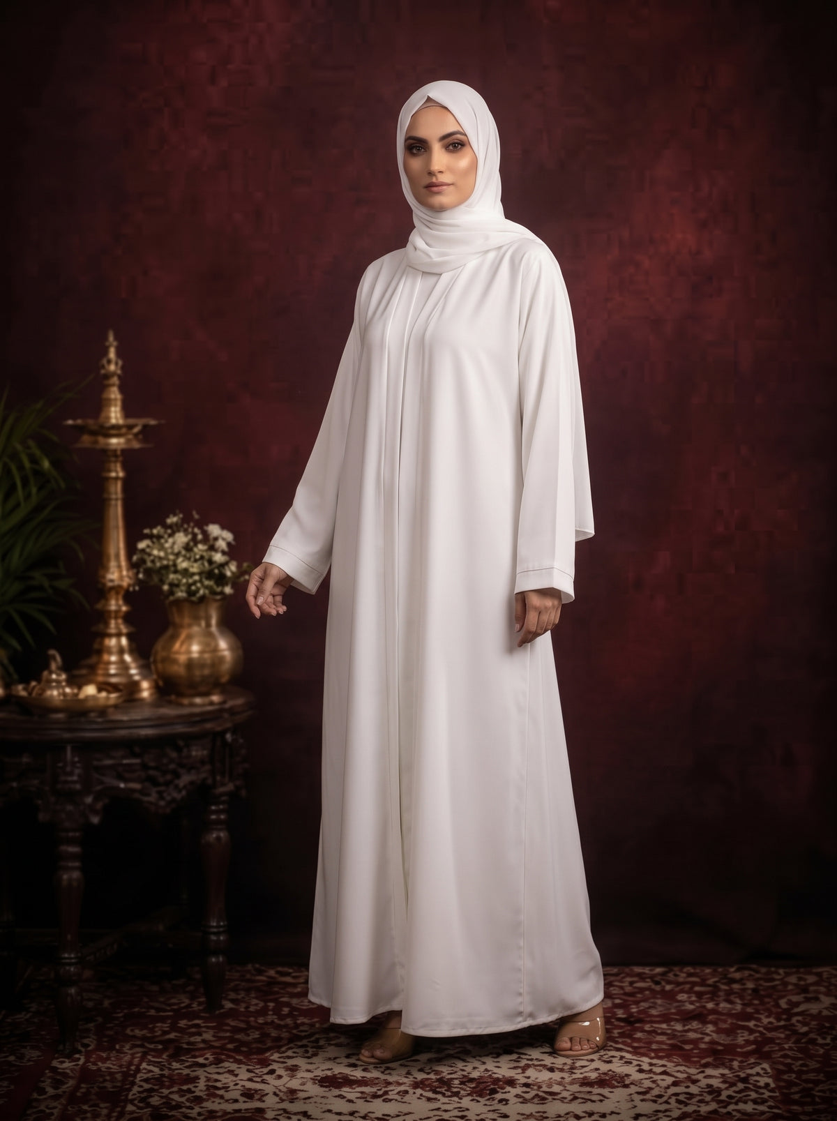 FRONT OPEN PLAIN HAREER ABAYA