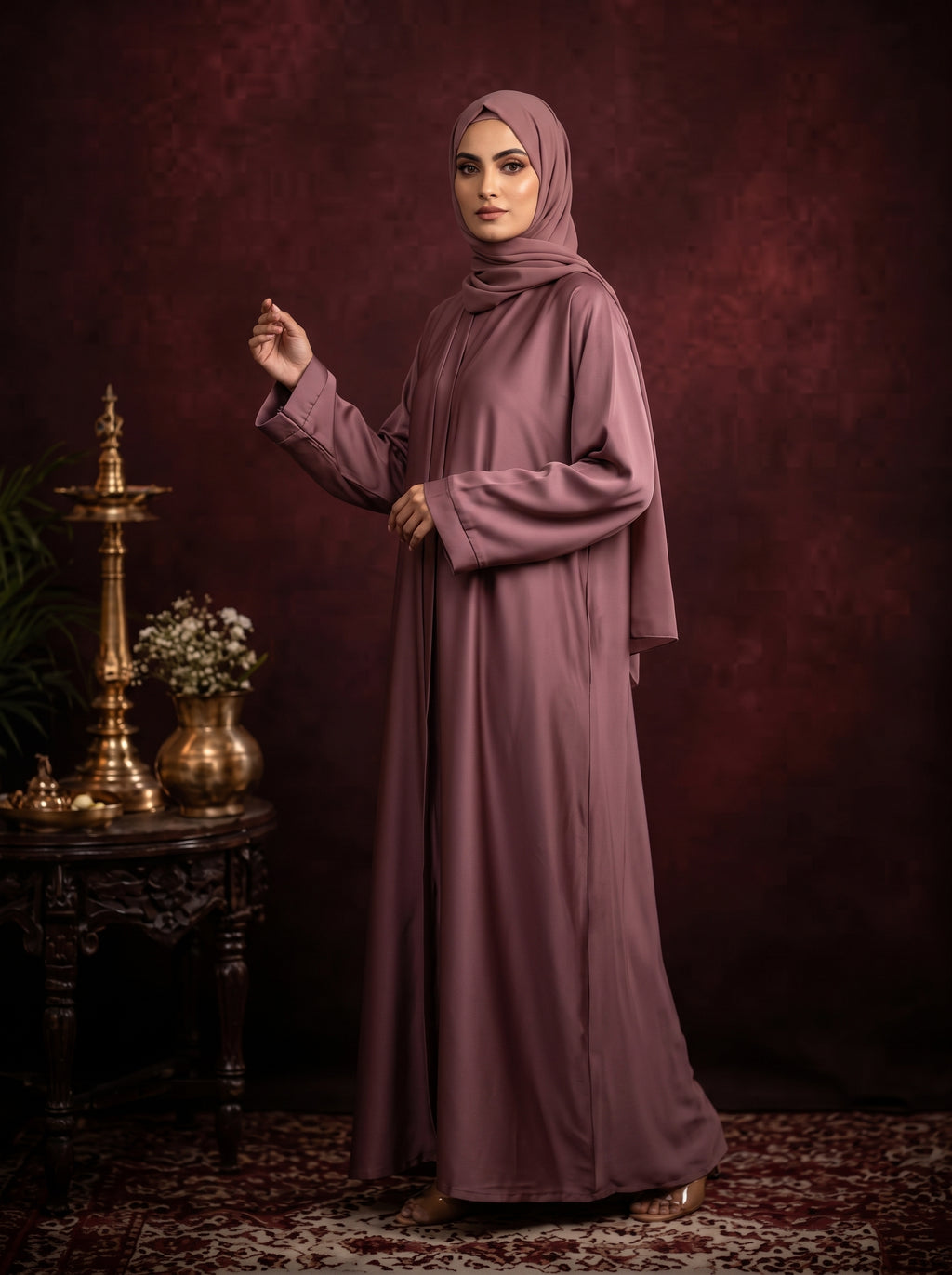 FRONT OPEN PLAIN HAREER ABAYA