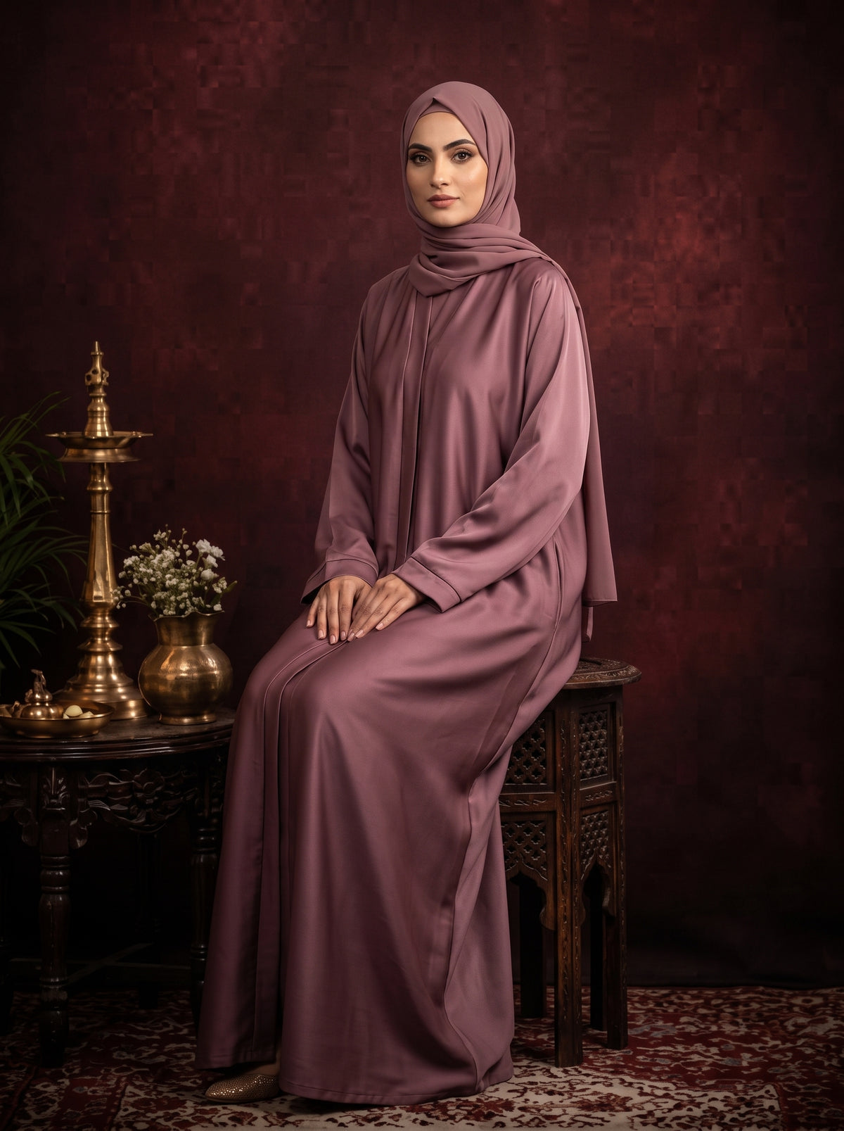 FRONT OPEN PLAIN HAREER ABAYA