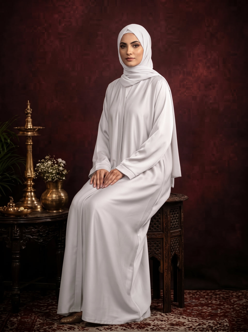 FRONT OPEN PLAIN HAREER ABAYA