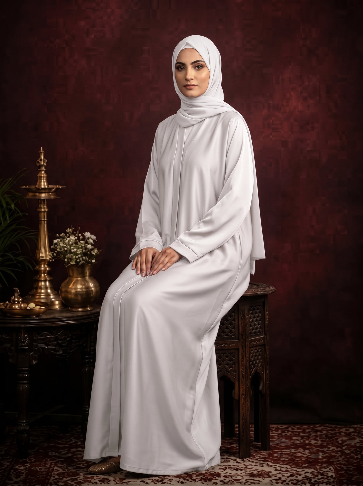 FRONT OPEN PLAIN HAREER ABAYA
