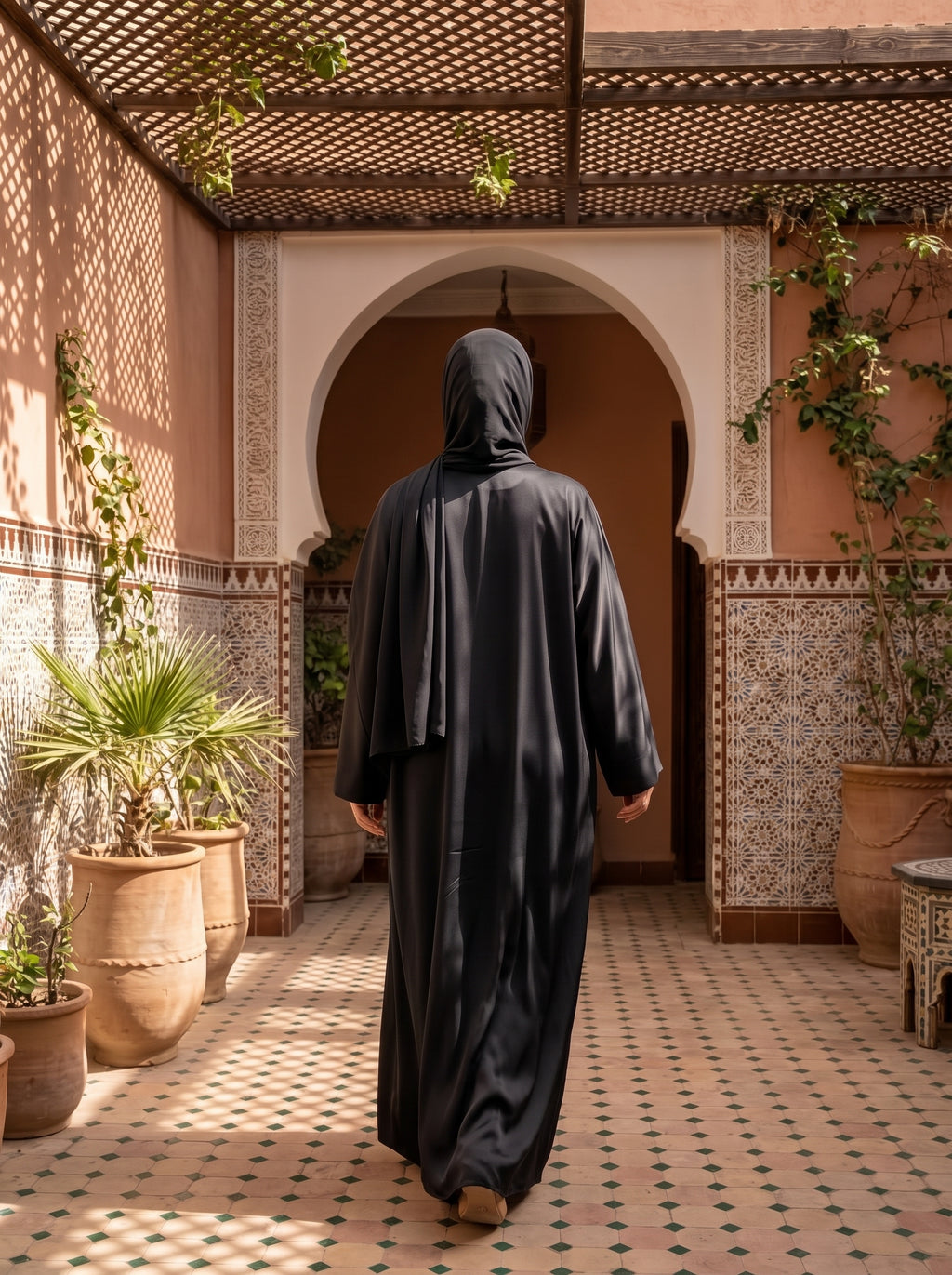 FRONT OPEN PLAIN HAREER ABAYA