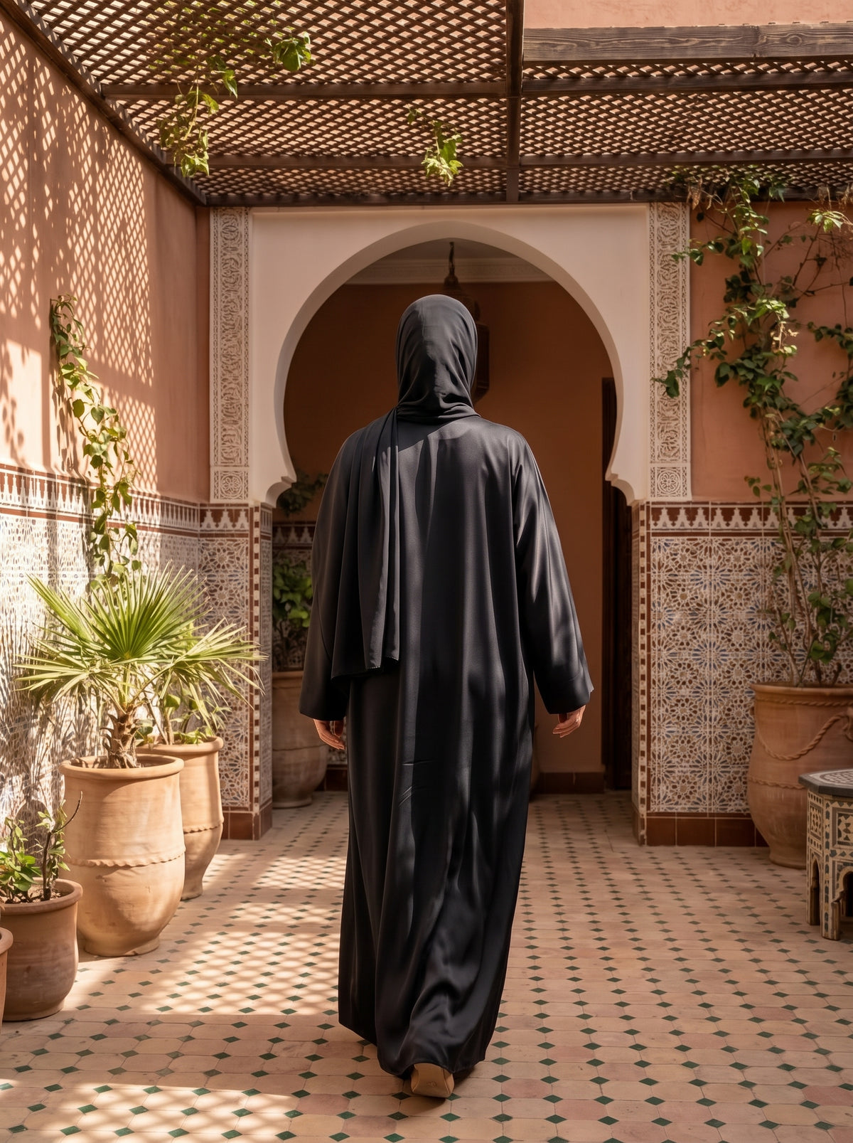 FRONT OPEN PLAIN HAREER ABAYA