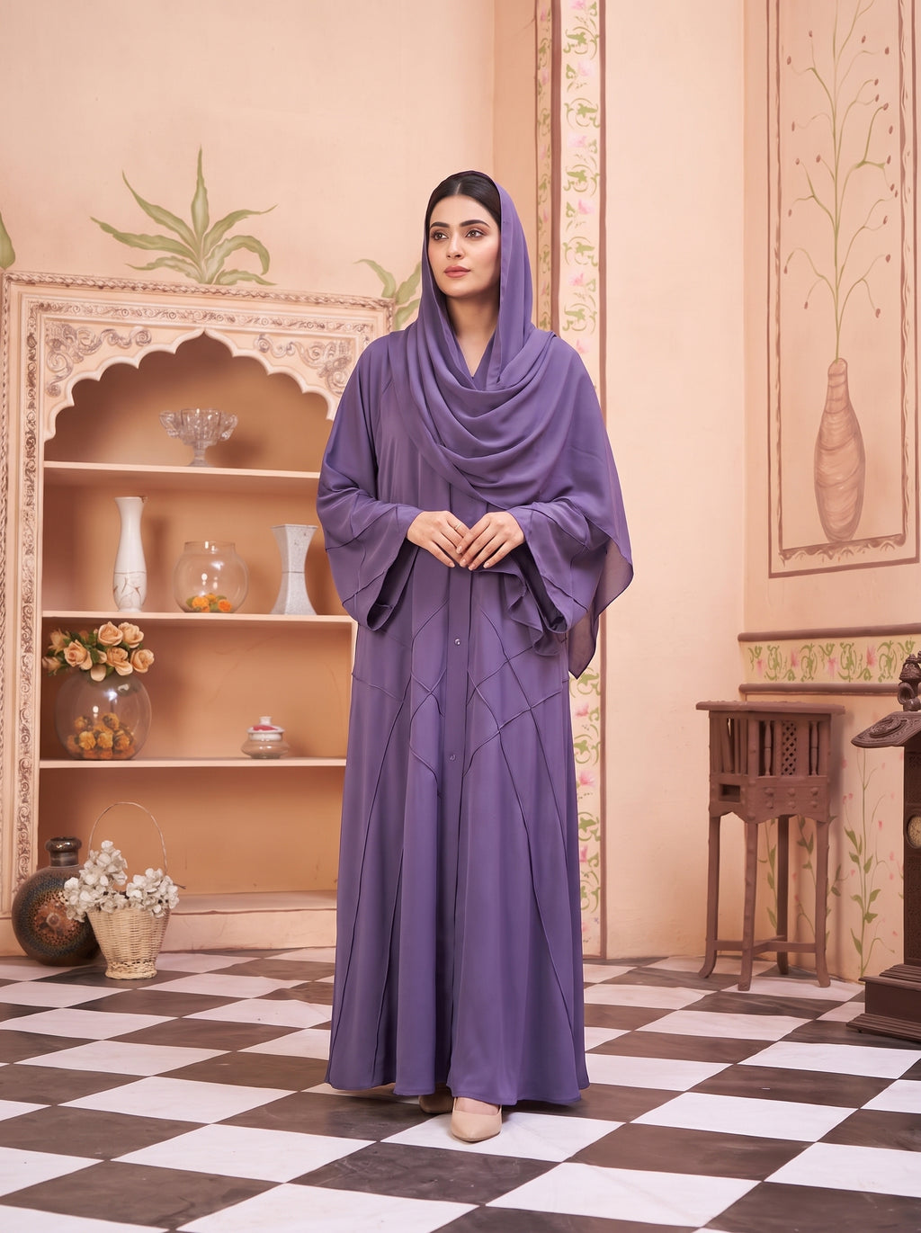 FRONT OPEN CROSS PINTEX ABAYA