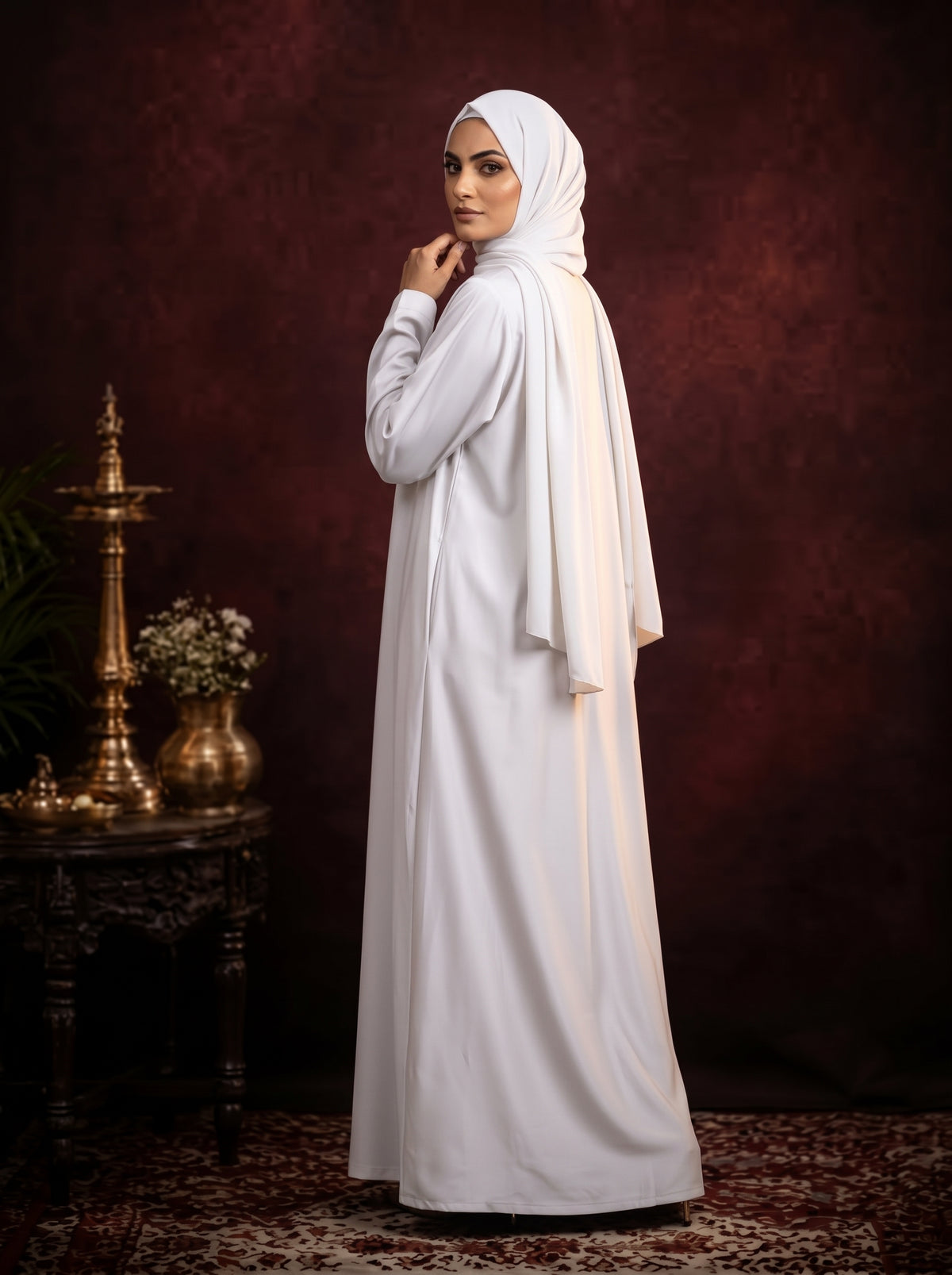 FRONT OPEN PLAIN HAREER ABAYA