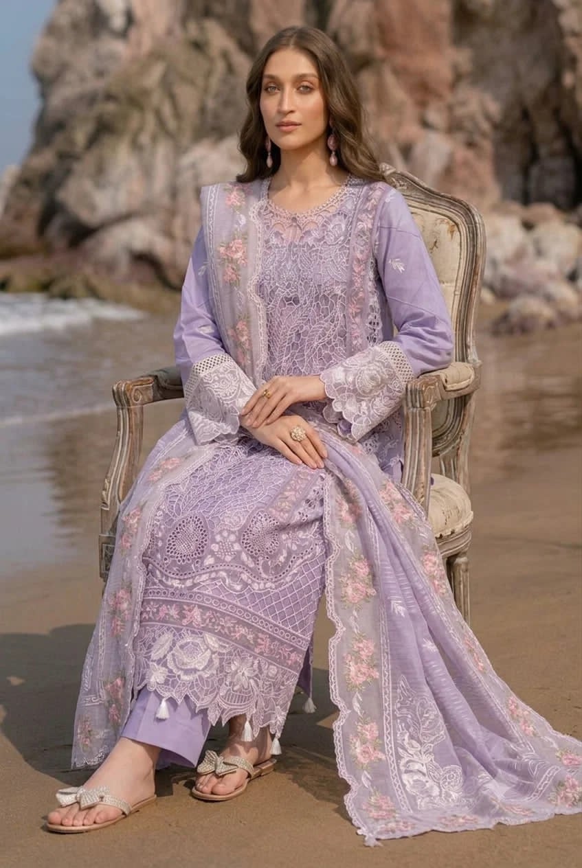MAHNUR Luxury Lawn 3 PC Unstitched