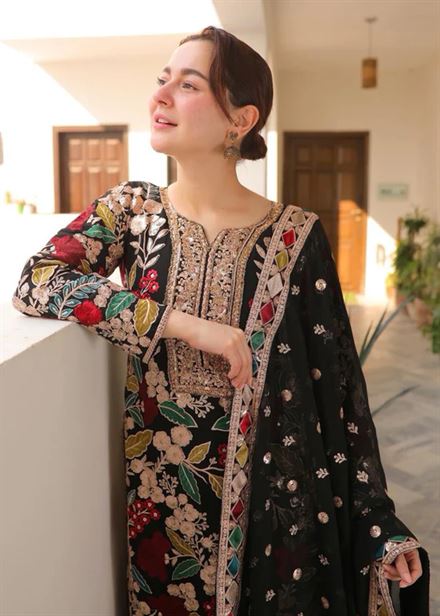 HASEEN’S MEHNAAZ BLACK LUXURY LAWN COLLECTION UNSTITCHED 