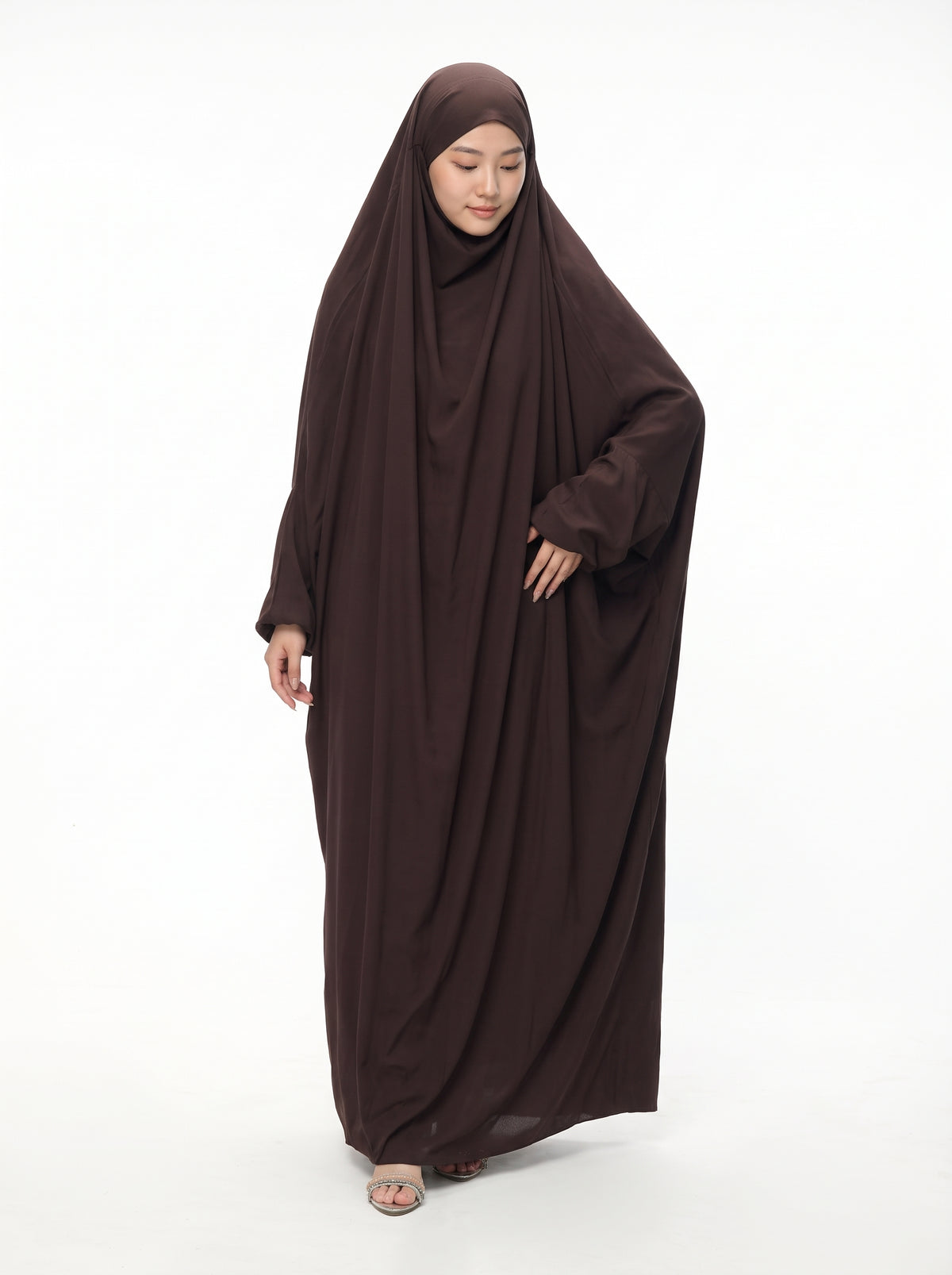 Premium Namaz Chaddar – Chocolate Brown