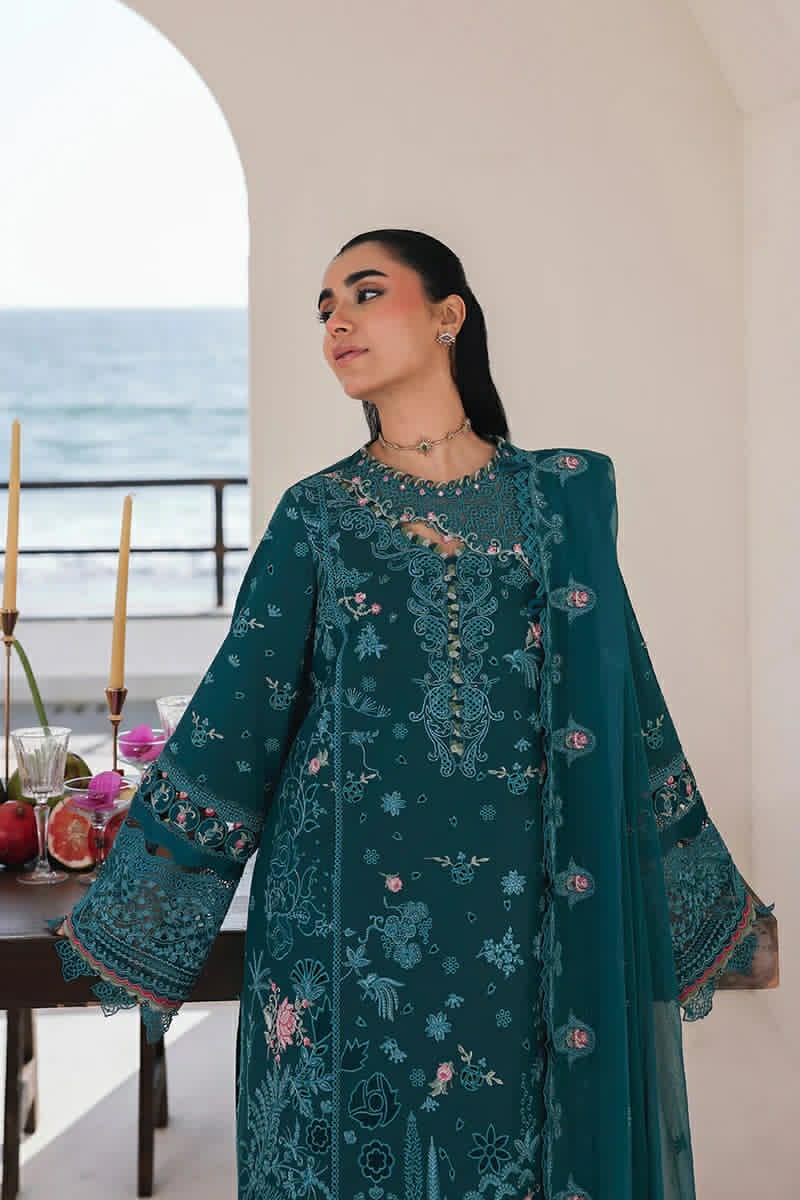 knee length dresses for ladies Maria B D-2410-B Luxury Lawn Collection 2024 – Sara Clothes