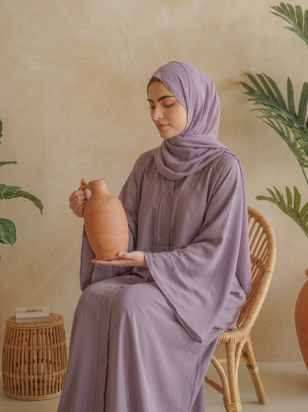 FRONT OPEN PLAIN CHIFFION ABAYA