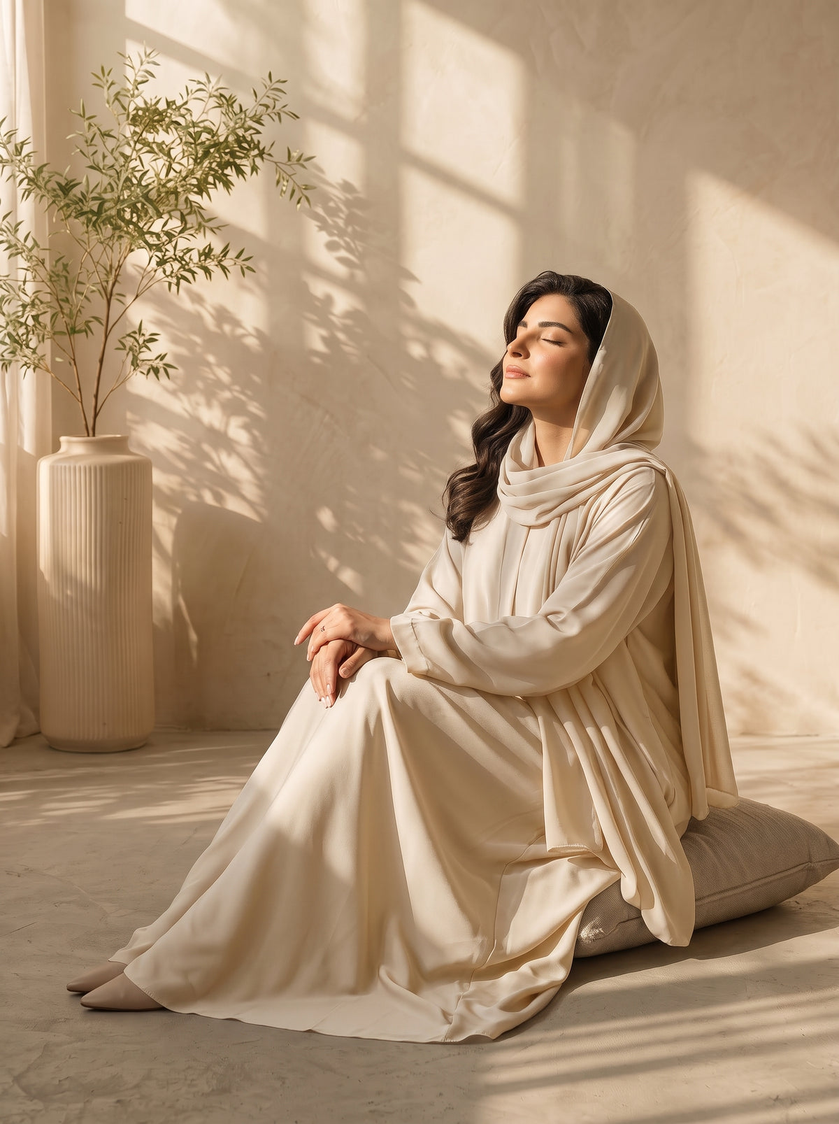 FRONT OPEN PLAIN HAREER ABAYA