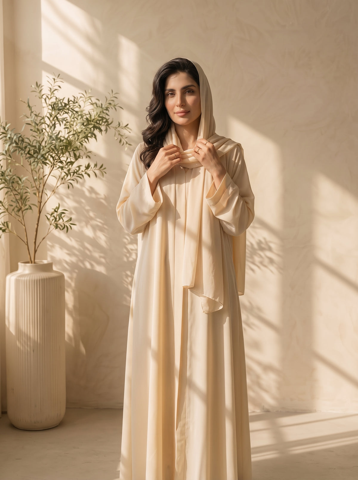 FRONT OPEN PLAIN HAREER ABAYA