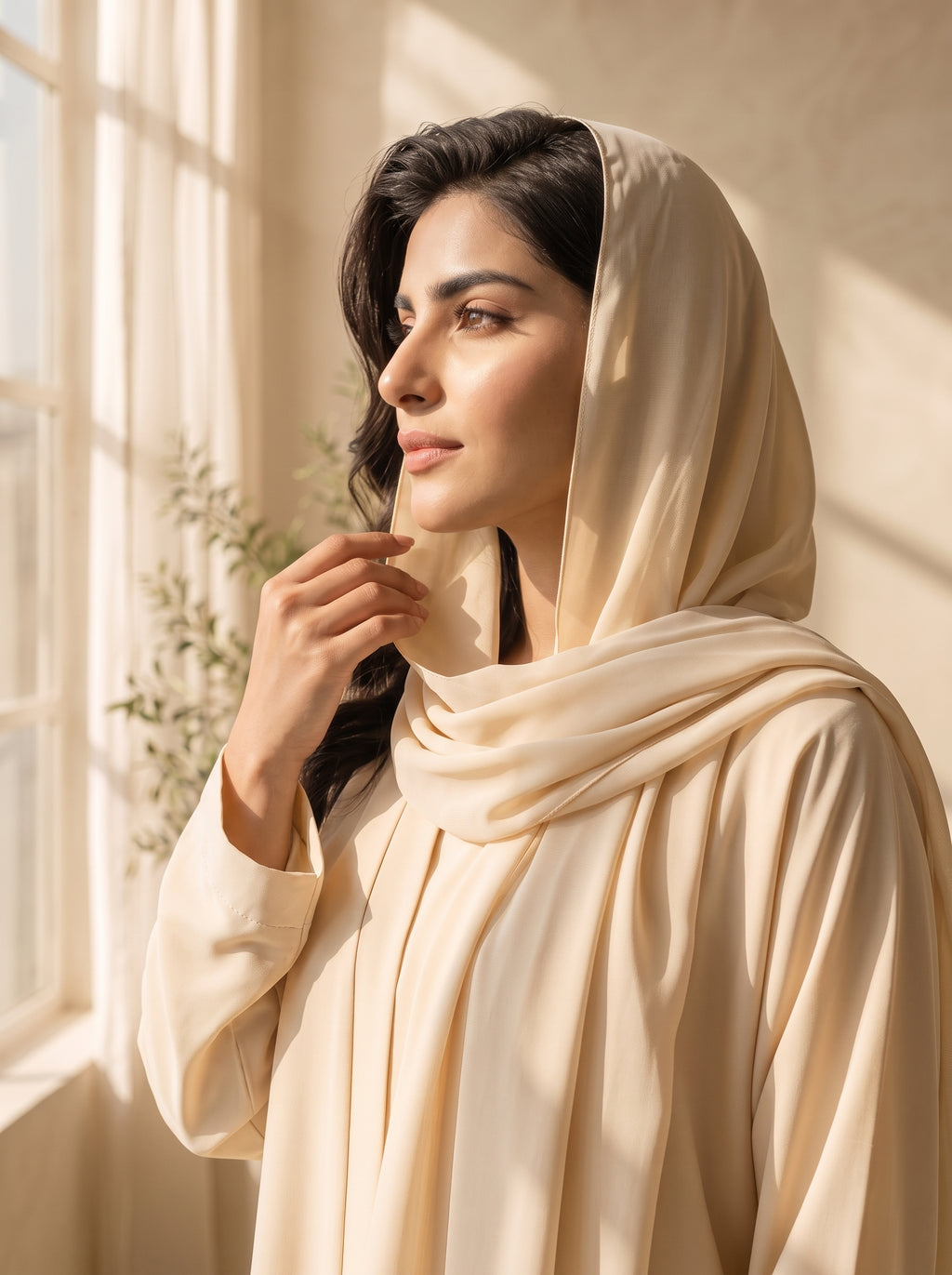 FRONT OPEN PLAIN HAREER ABAYA