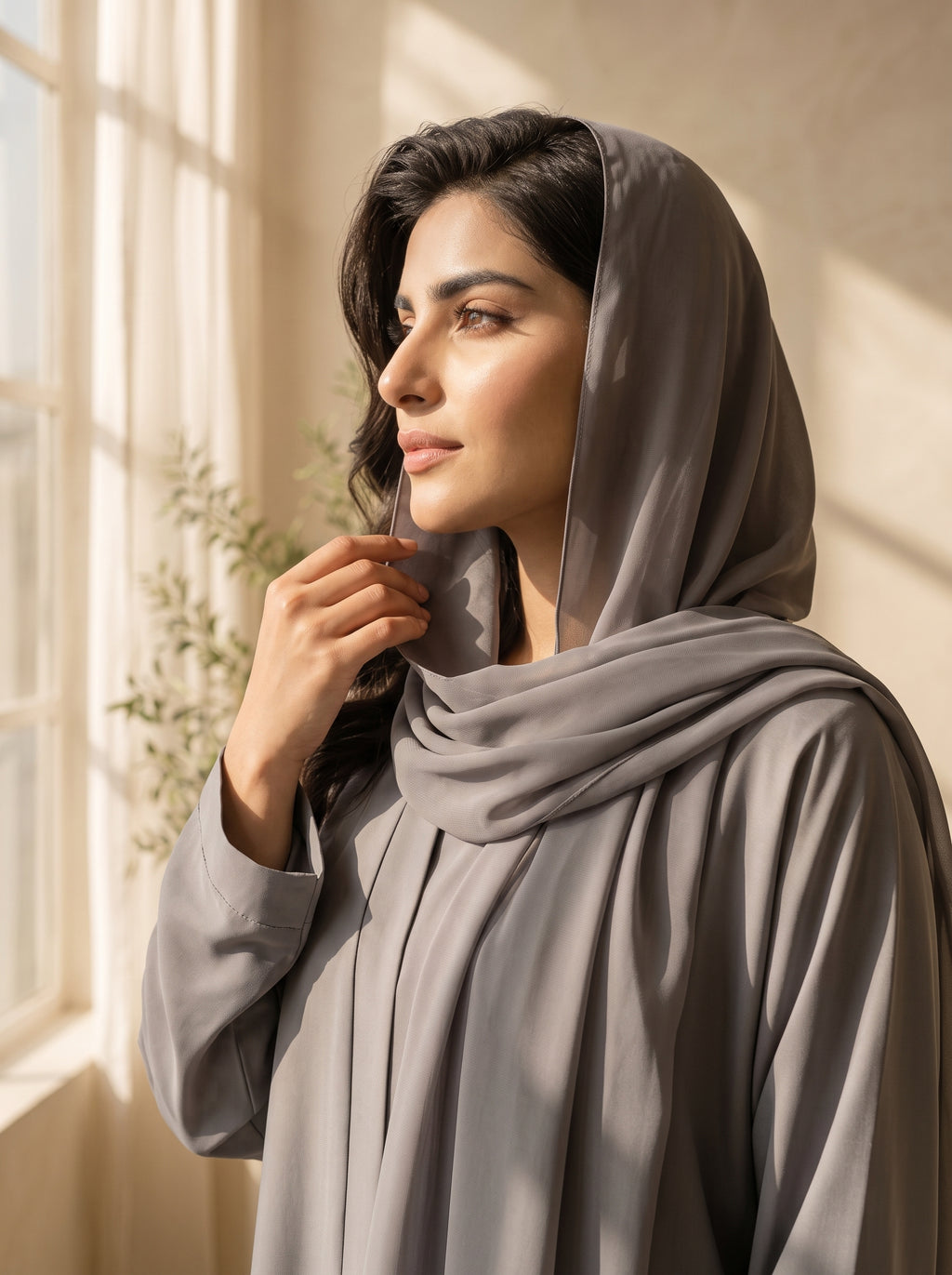 FRONT OPEN PLAIN HAREER ABAYA