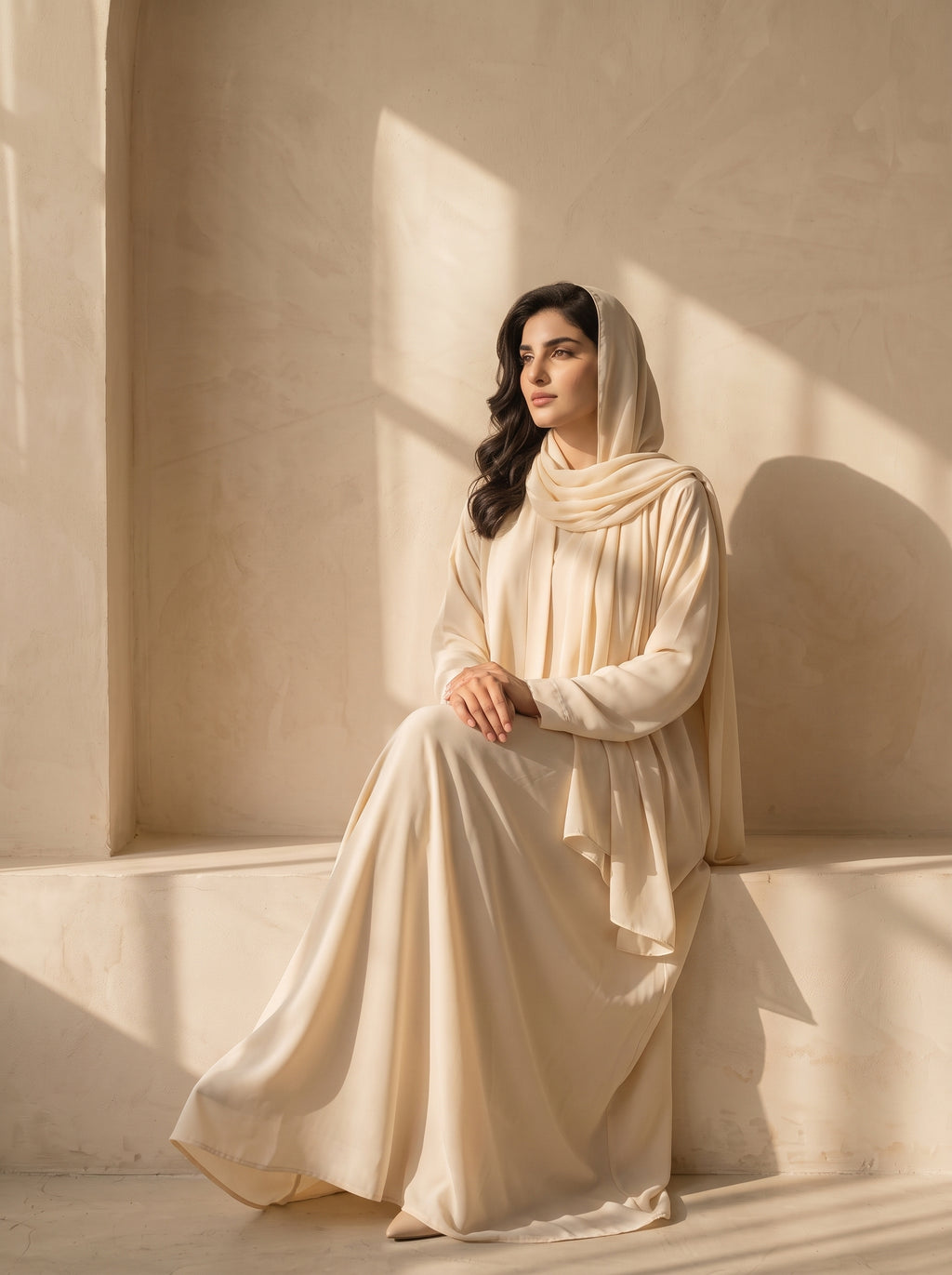 FRONT OPEN PLAIN HAREER ABAYA
