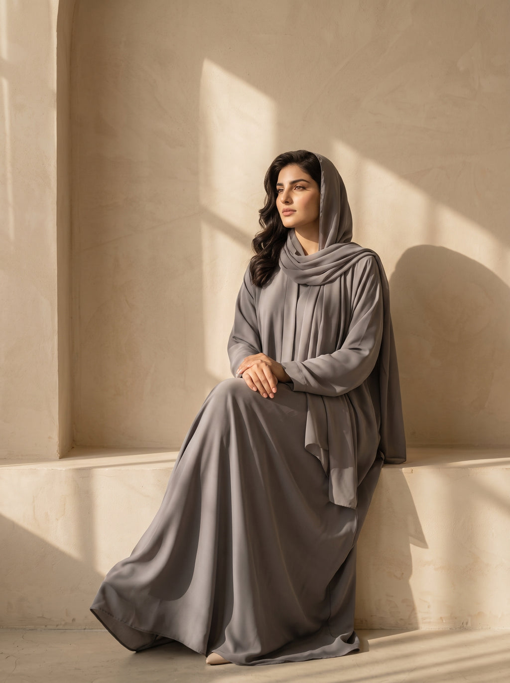 FRONT OPEN PLAIN HAREER ABAYA