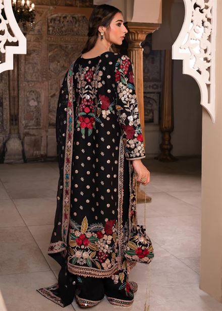 HASEEN’S MEHNAAZ BLACK LUXURY LAWN COLLECTION UNSTITCHED 