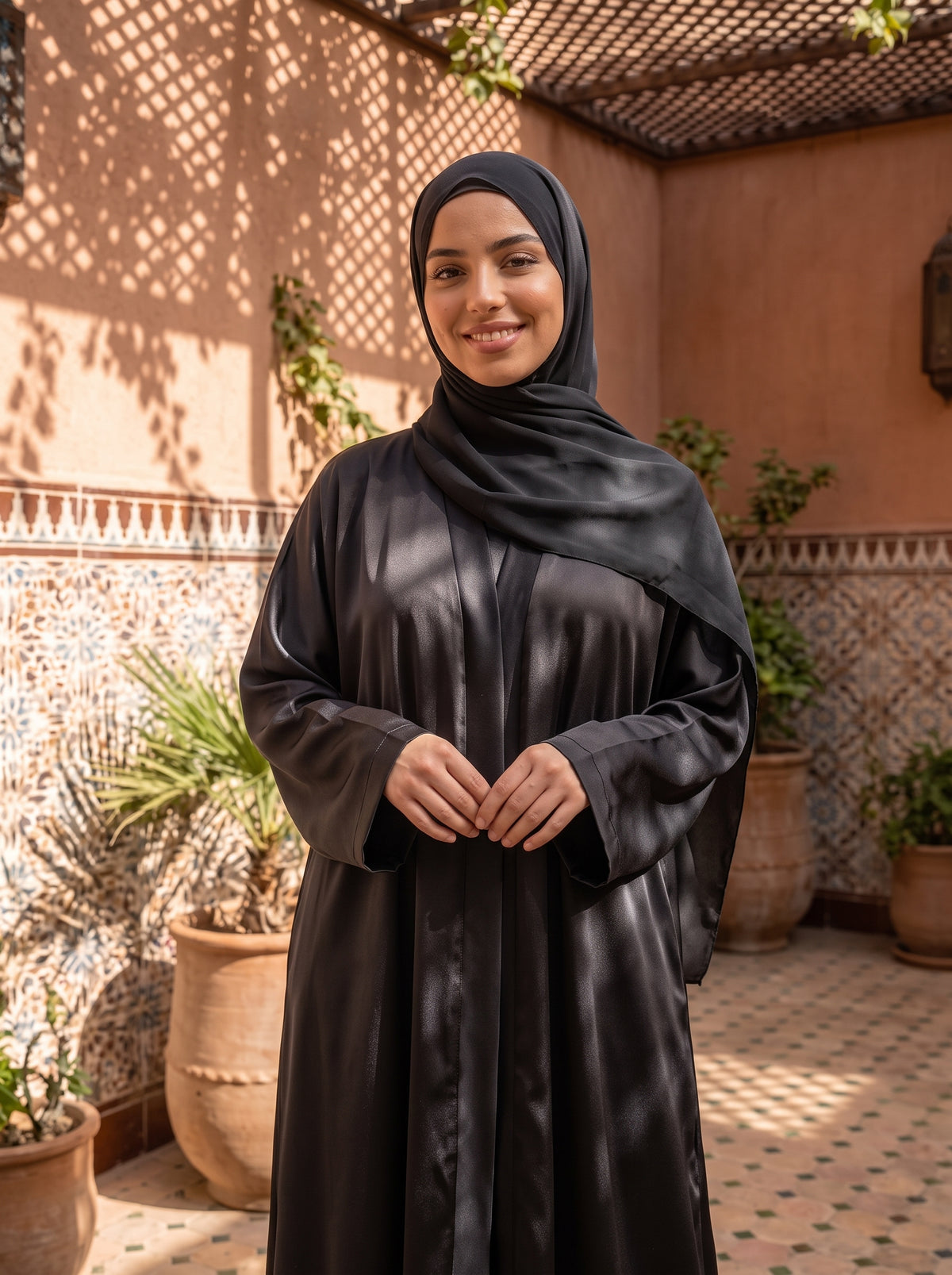 FRONT OPEN PLAIN HAREER ABAYA