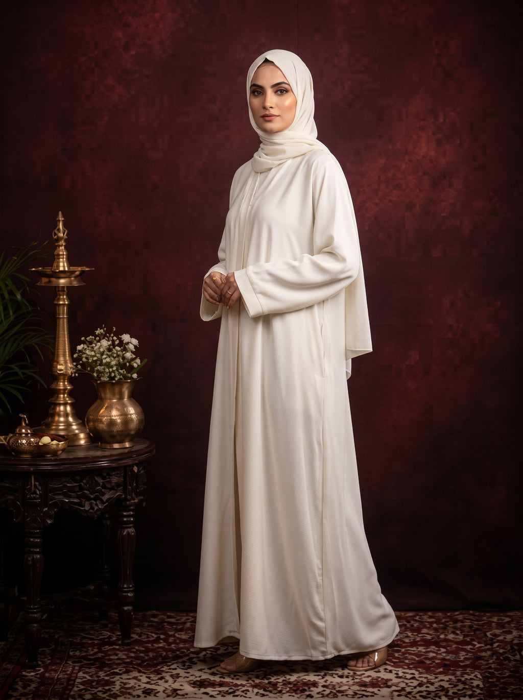 FRONT OPEN PLAIN HAREER ABAYA