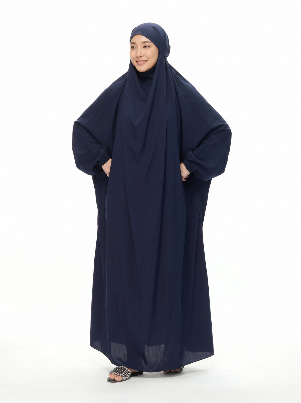 Premium Namaz Chaddar – Navy Blue