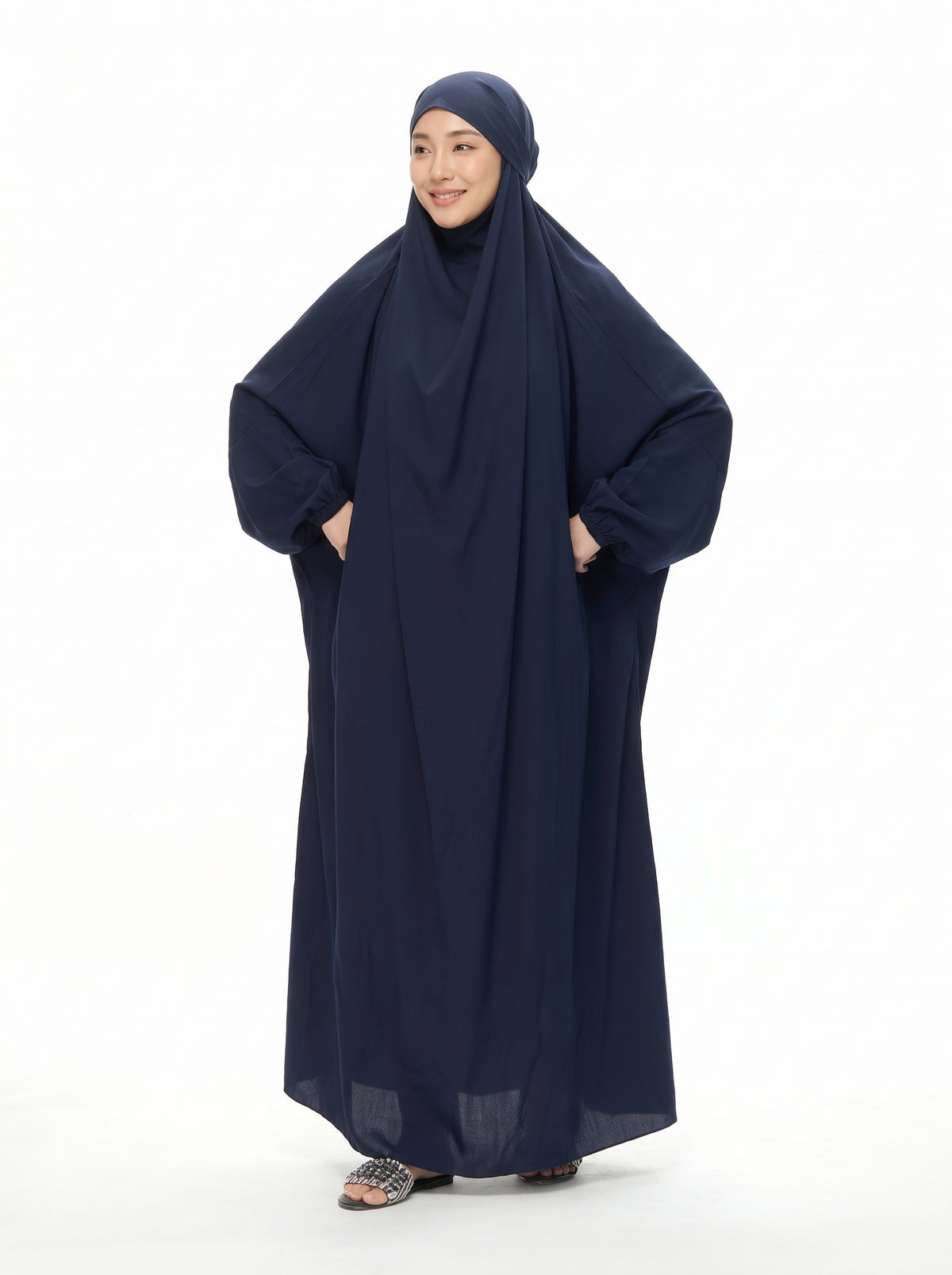 Premium Namaz Chaddar – Navy Blue