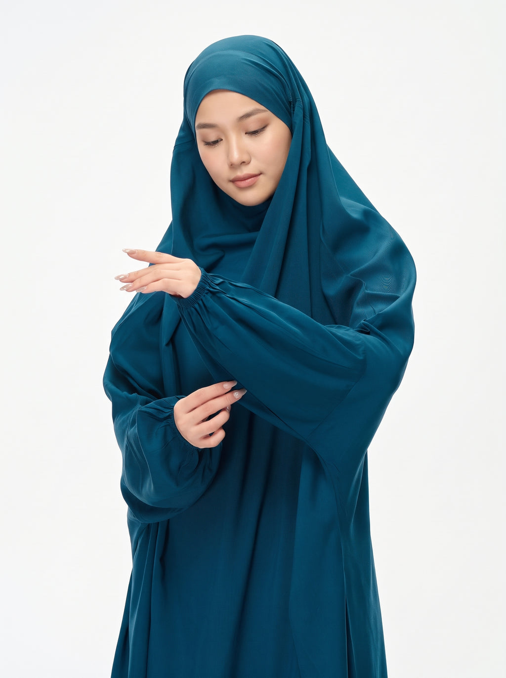 Premium Namaz Chaddar – Teal Blue